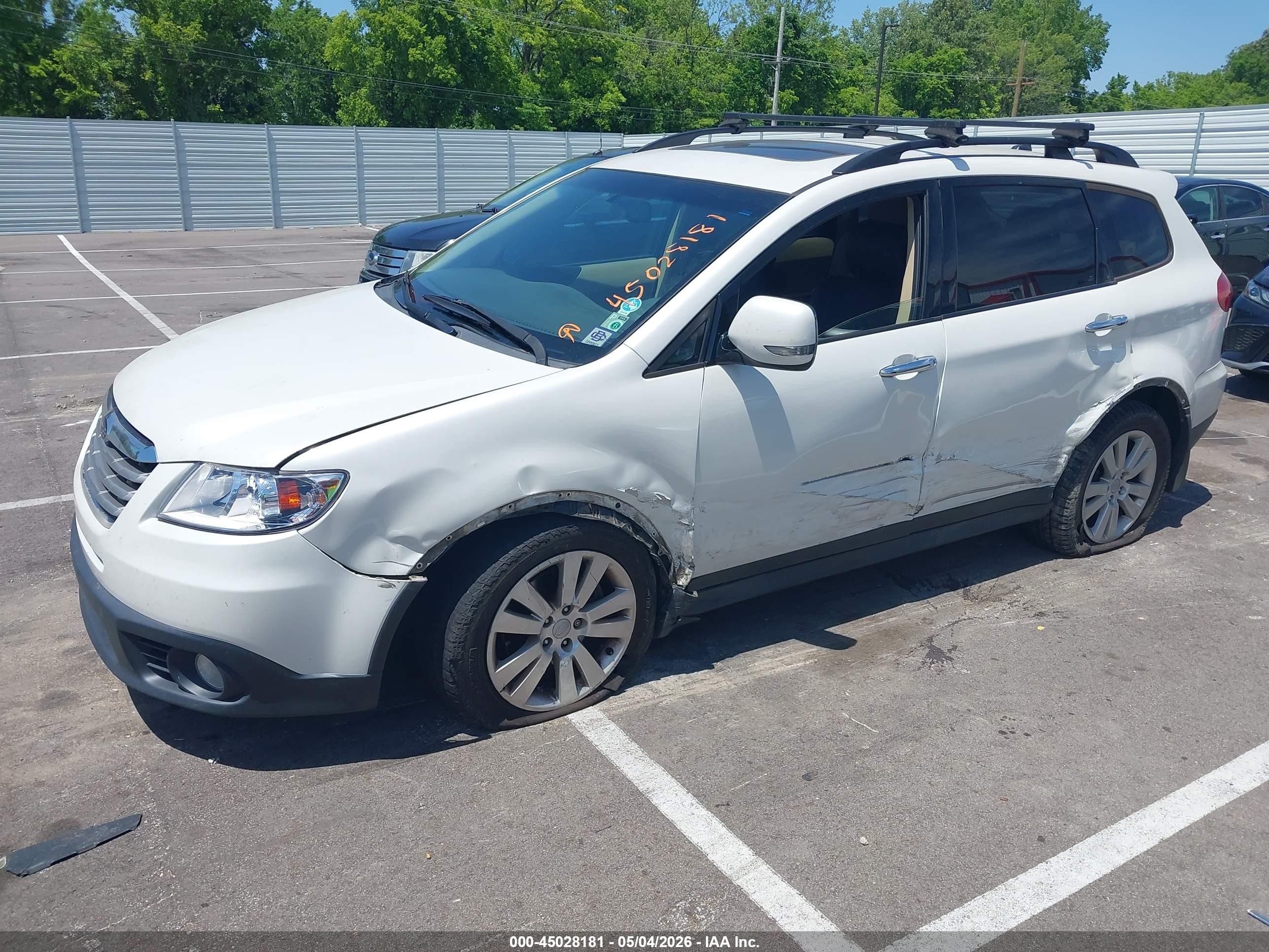 2013 Subaru Tribeca 3.6r Limited White vin: 4S4WX9HDXD4400501