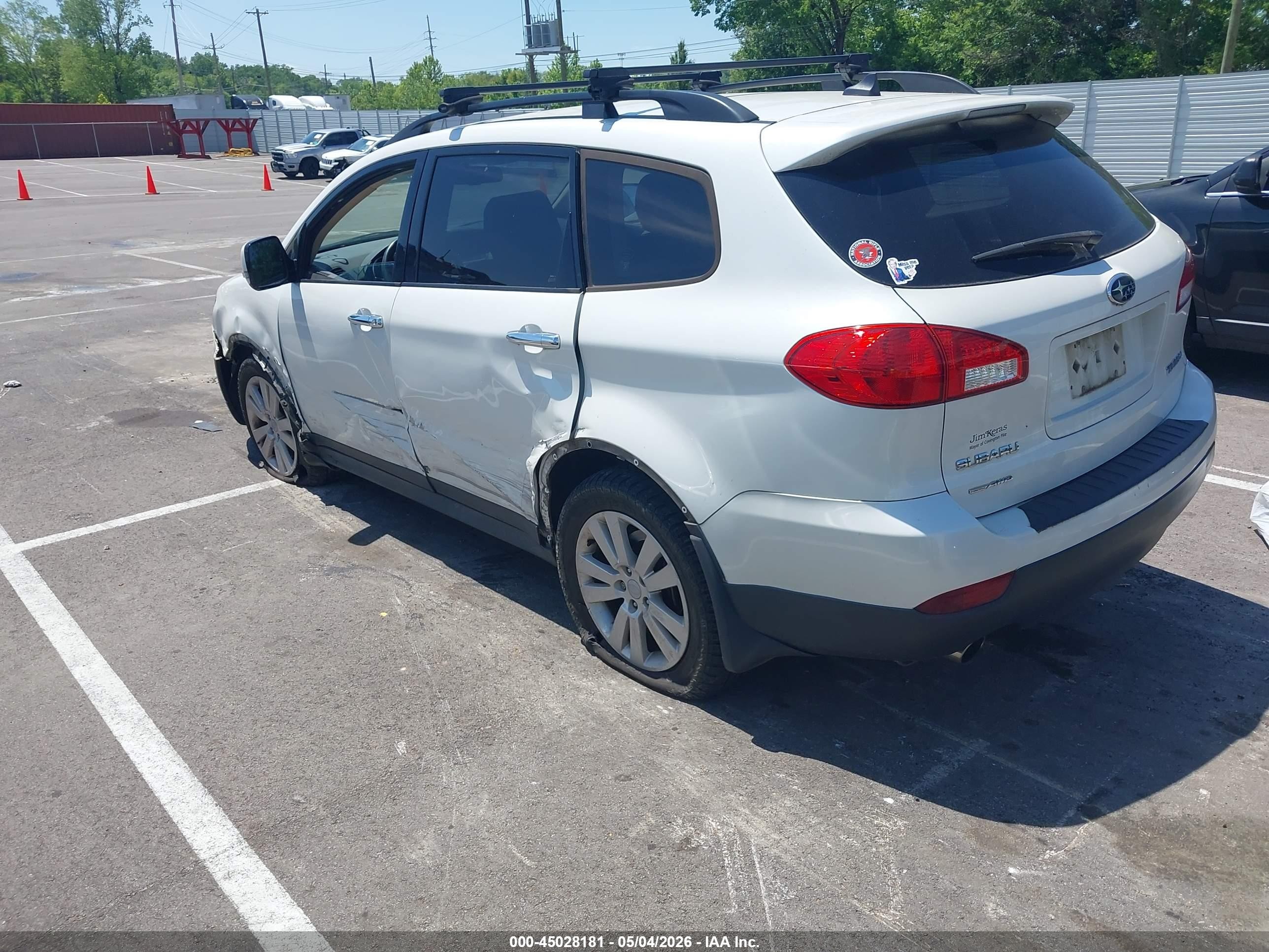 2013 Subaru Tribeca 3.6r Limited White vin: 4S4WX9HDXD4400501