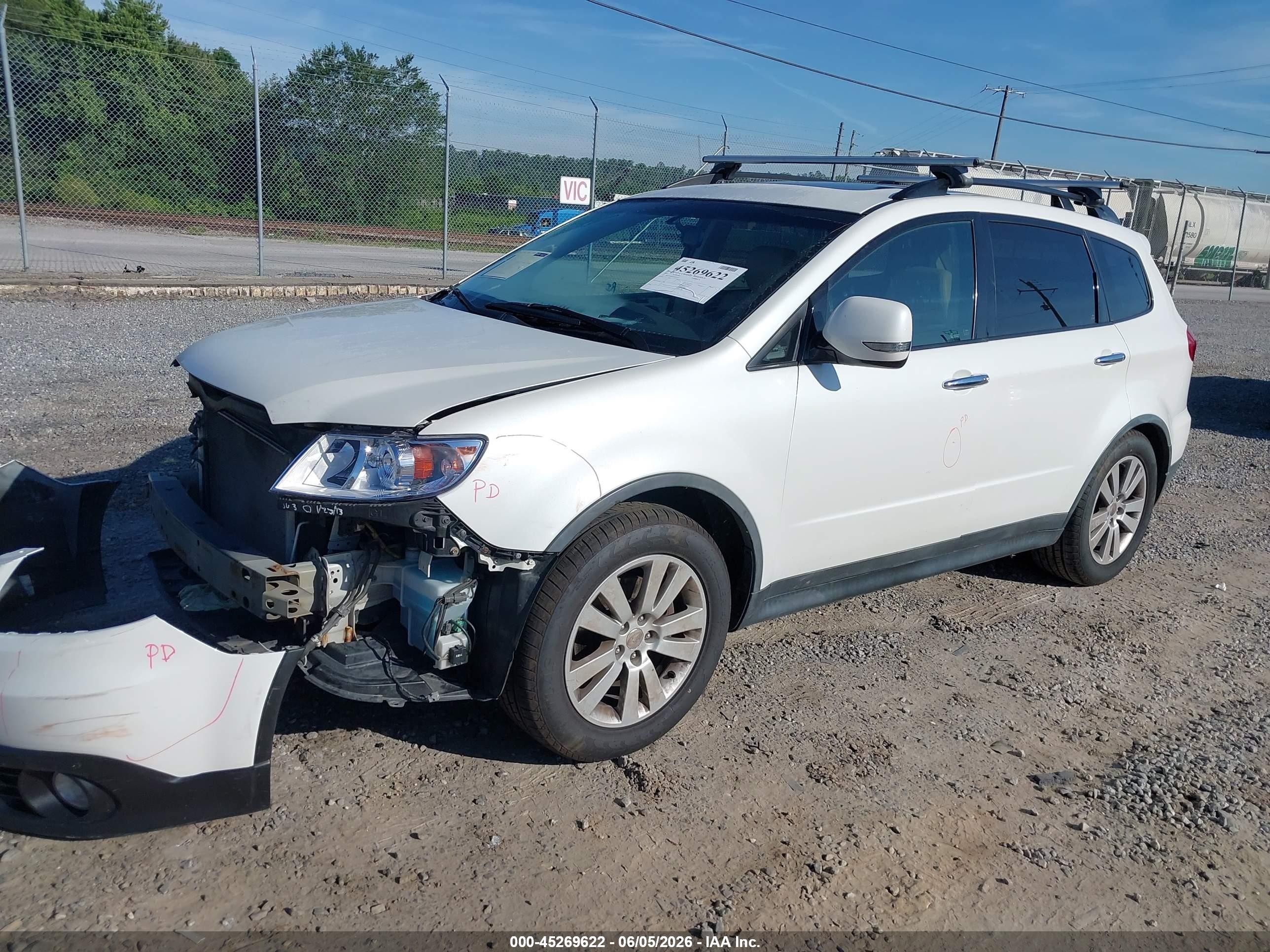 2013 Subaru Tribeca 3.6r Limited White vin: 4S4WX9HDXD4401499
