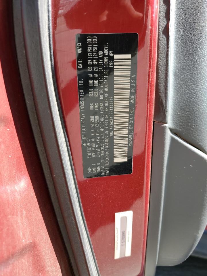 2014 Subaru Tribeca Limited Red vin: 4S4WX9KD3E4400219
