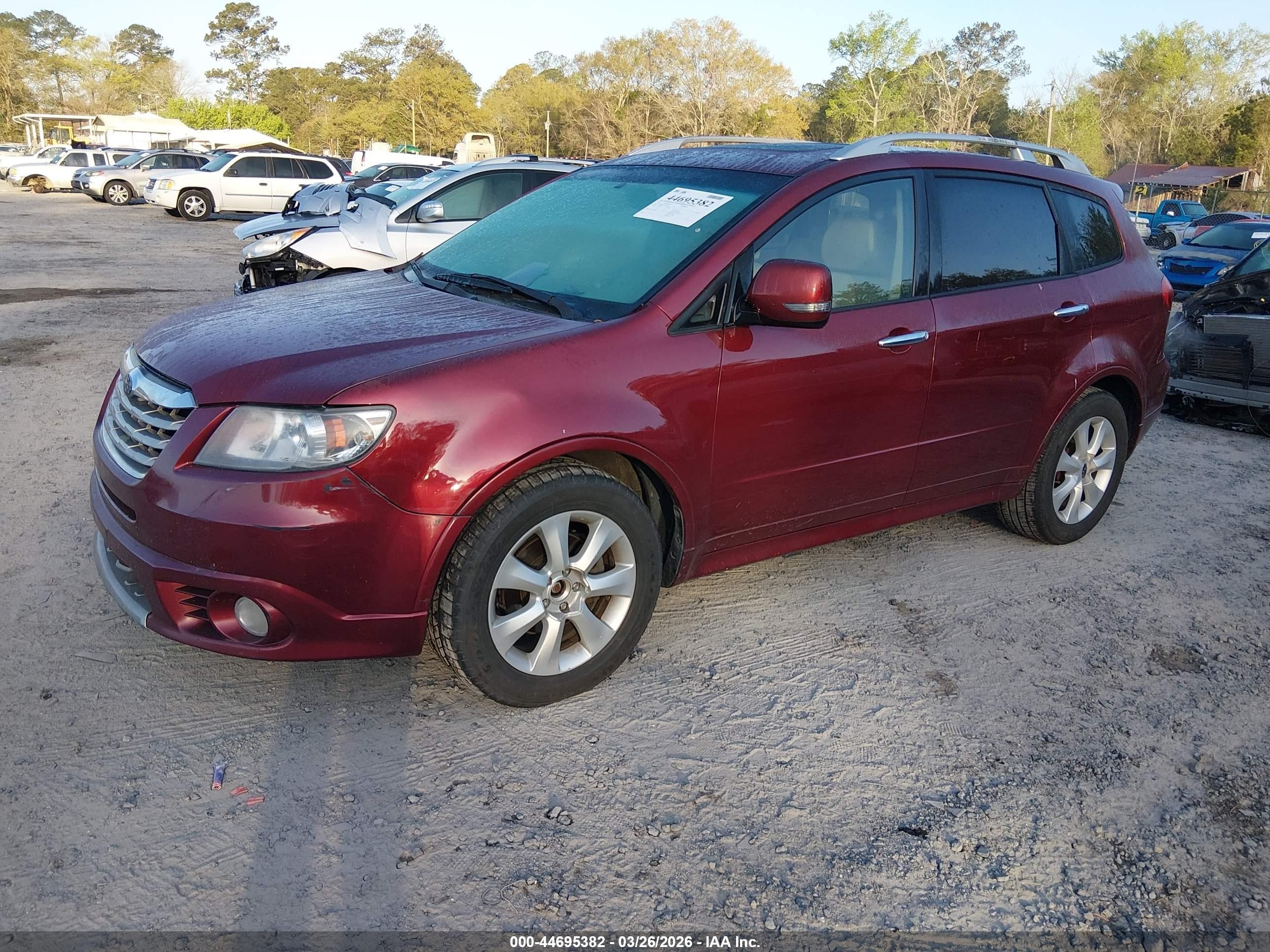 2010 Subaru Tribeca 3.6r Touring Red vin: 4S4WX9KD7A4400959