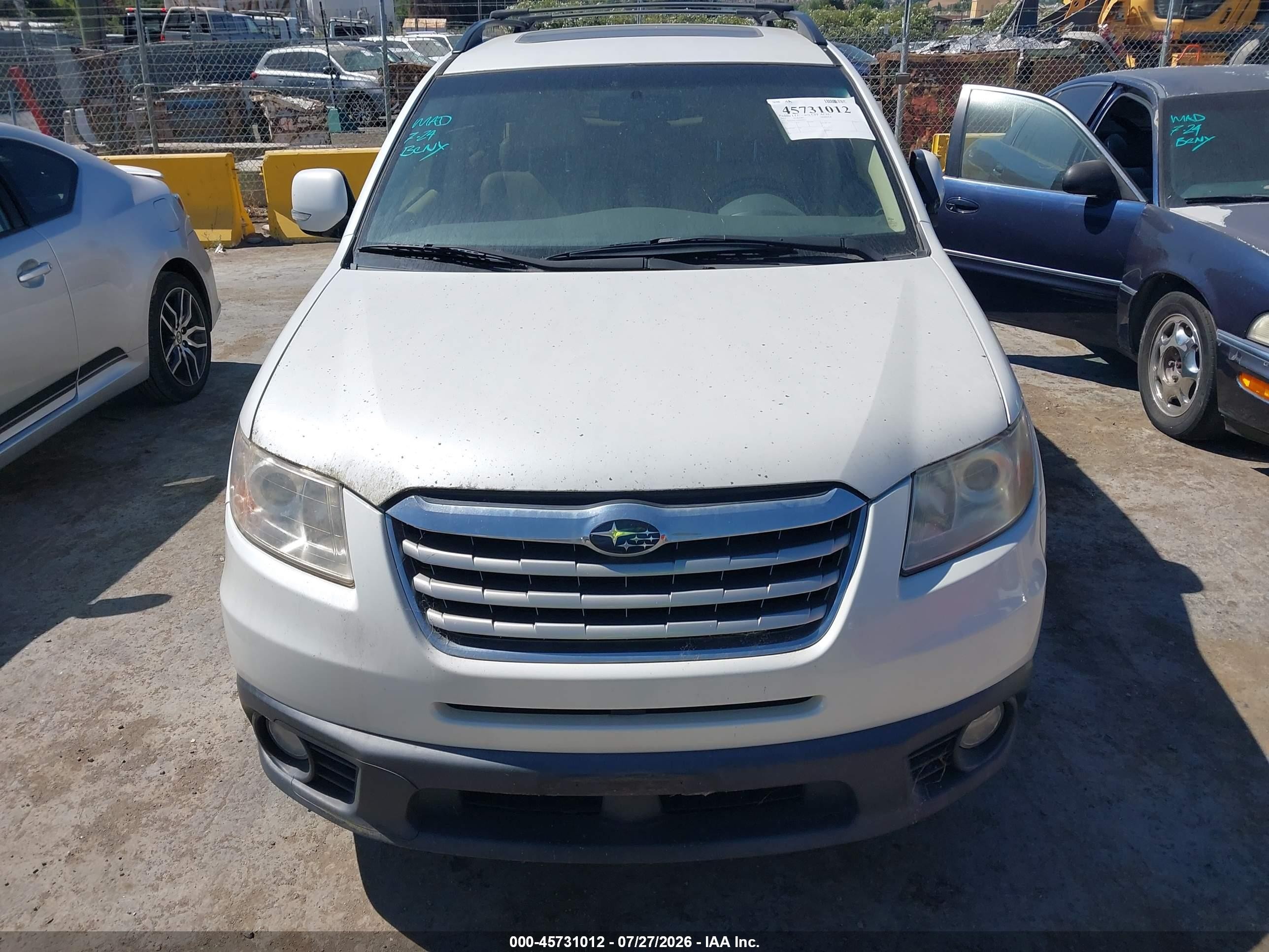 2011 Subaru Tribeca 3.6r Limited White vin: 4S4WX9KD9B4402455