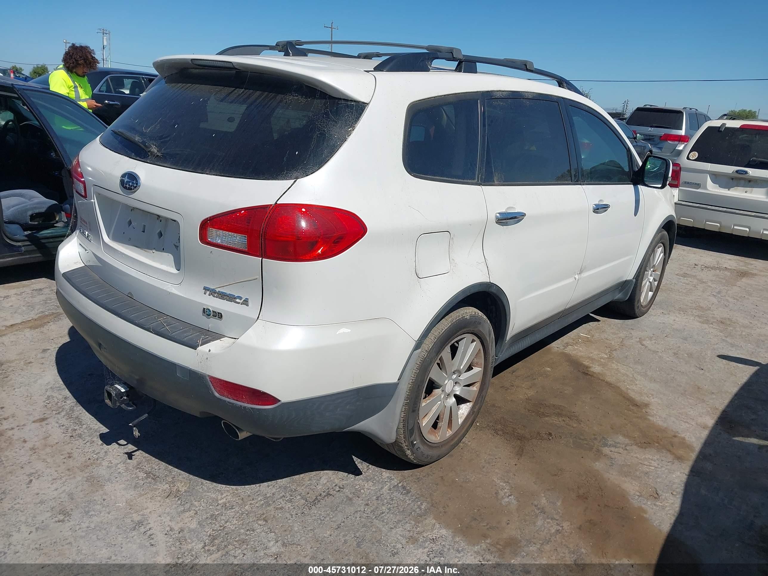 2011 Subaru Tribeca 3.6r Limited White vin: 4S4WX9KD9B4402455
