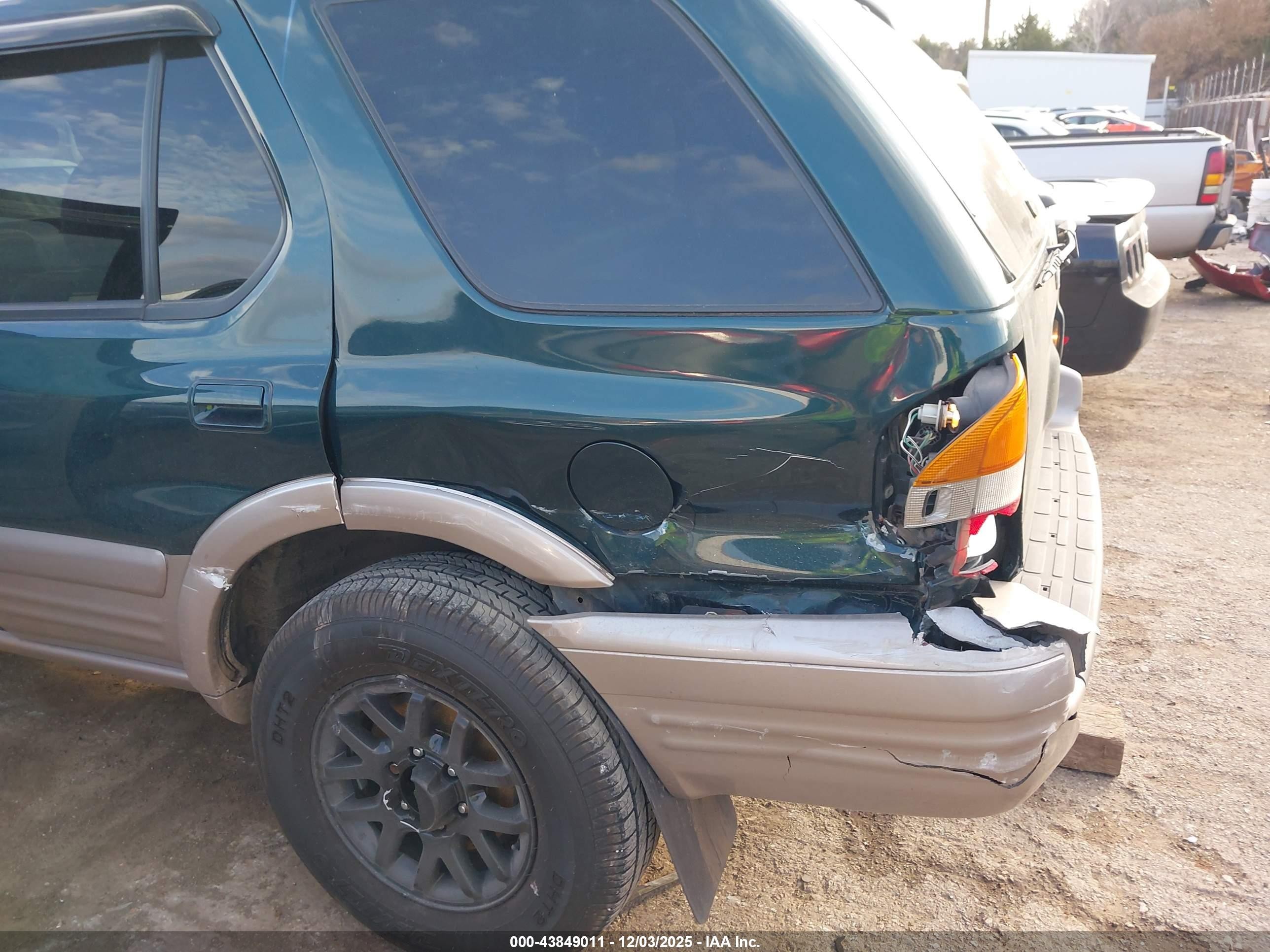 2001 Honda Passport Ex/lx Green vin: 4S6CK58W014403261