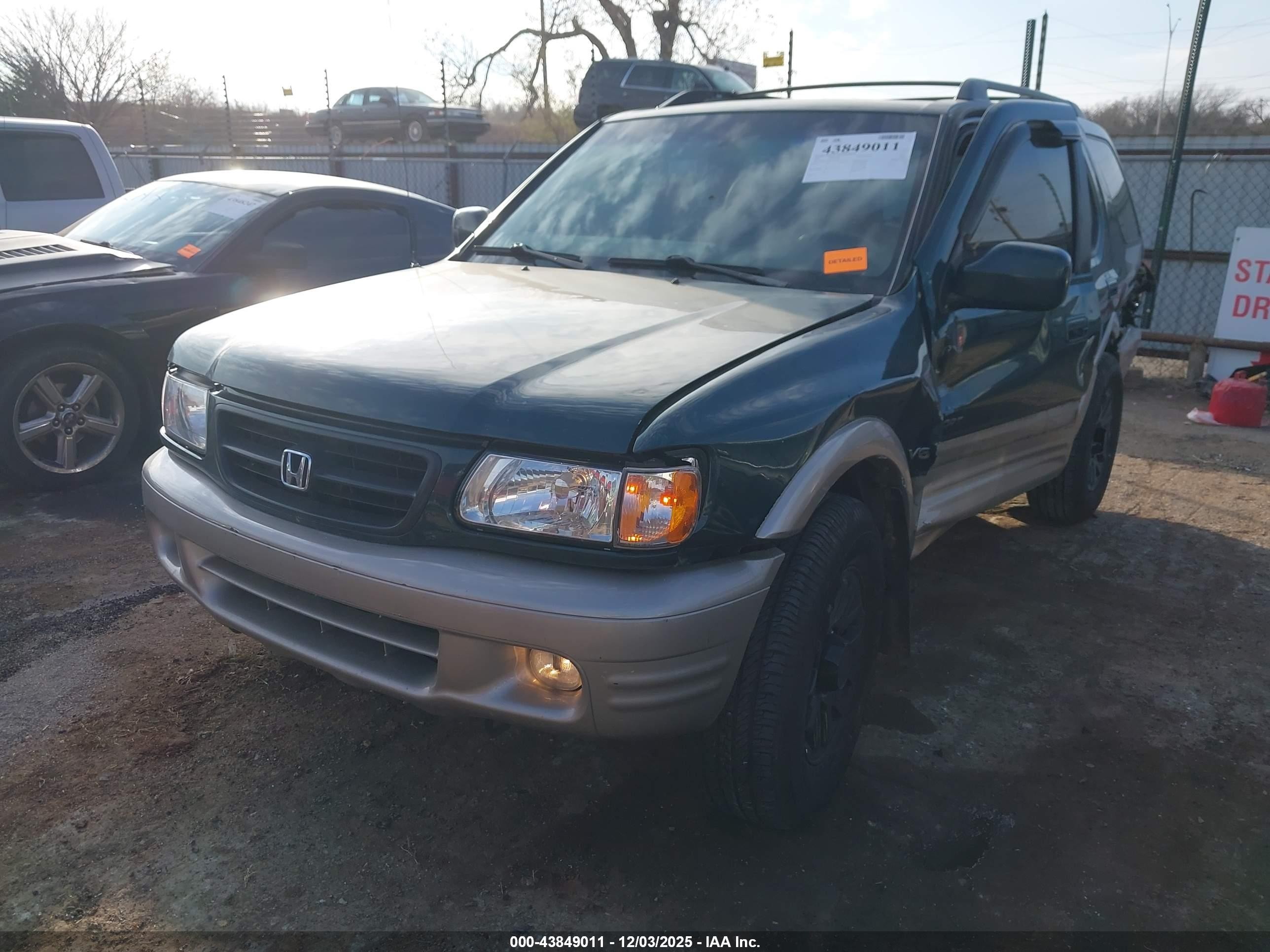 2001 Honda Passport Ex/lx Green vin: 4S6CK58W014403261