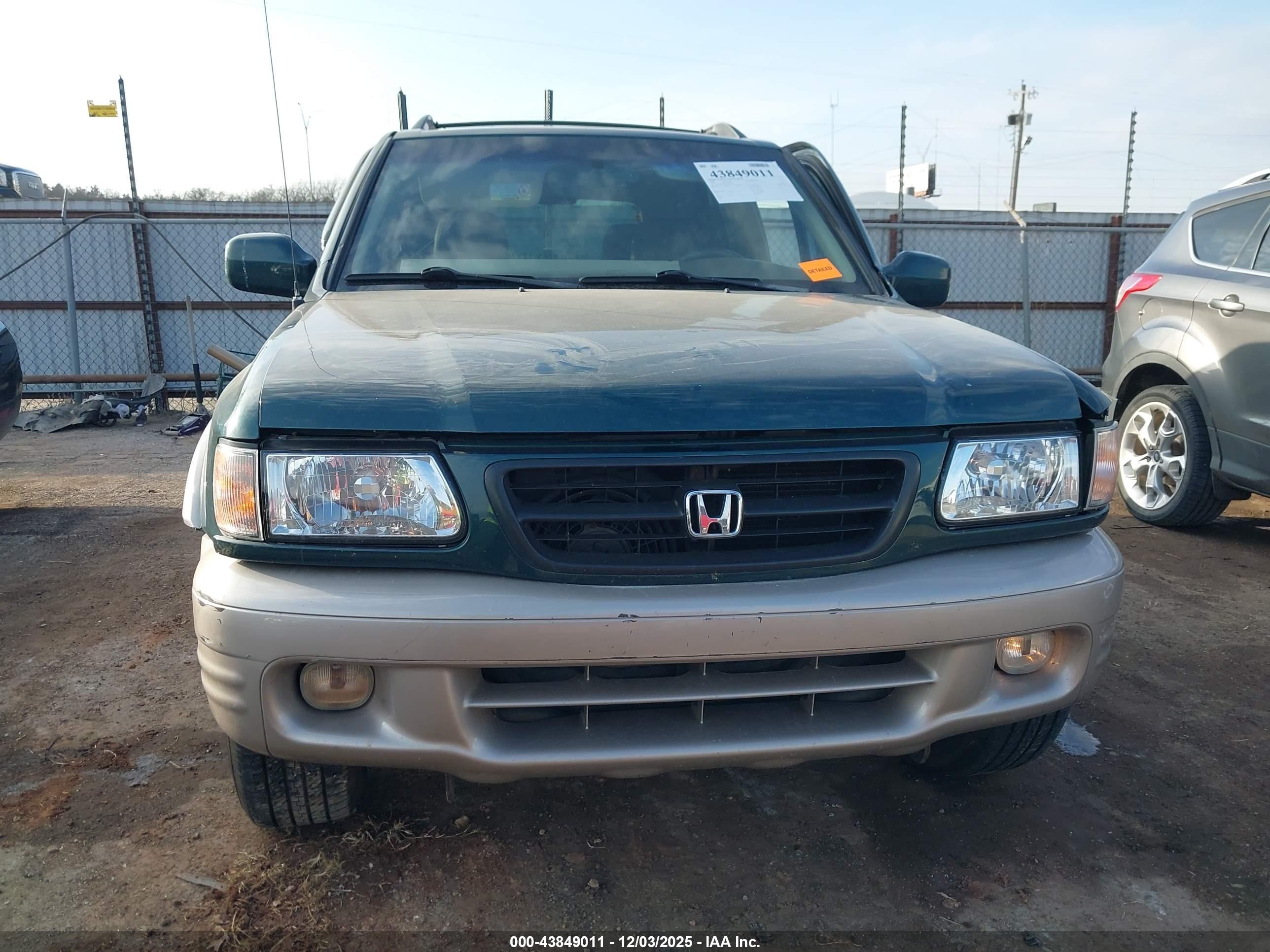 2001 Honda Passport Ex/lx Green vin: 4S6CK58W014403261