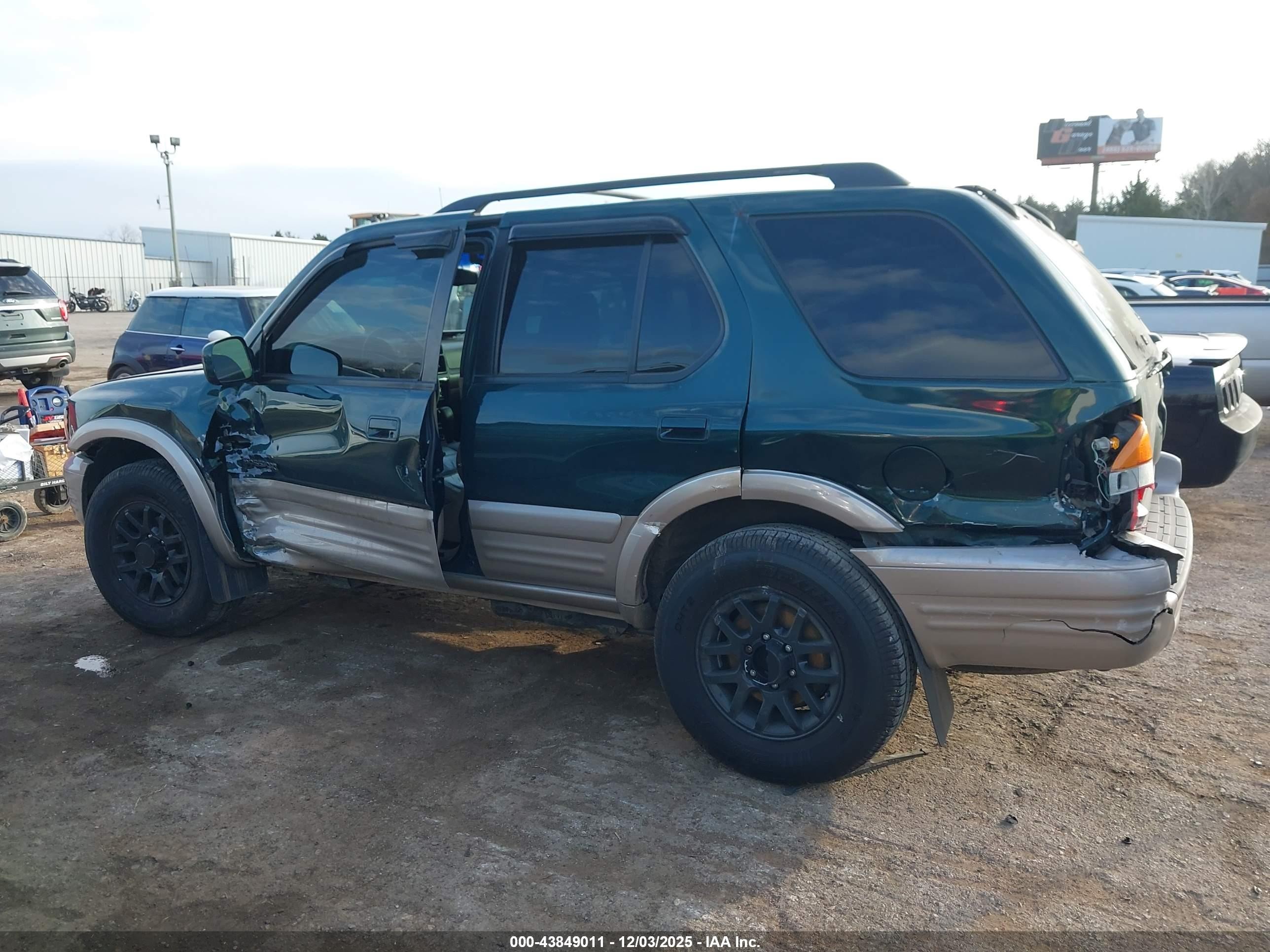 2001 Honda Passport Ex/lx Green vin: 4S6CK58W014403261