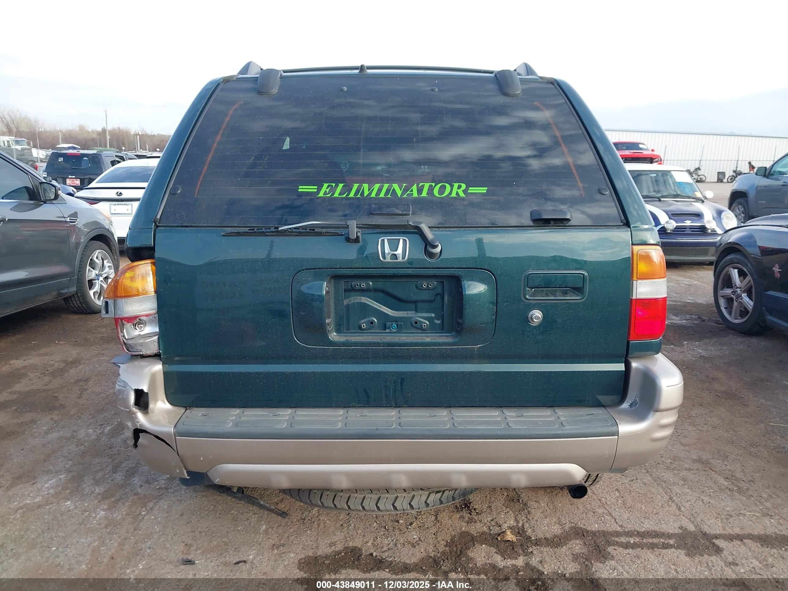 2001 Honda Passport Ex/lx Green vin: 4S6CK58W014403261