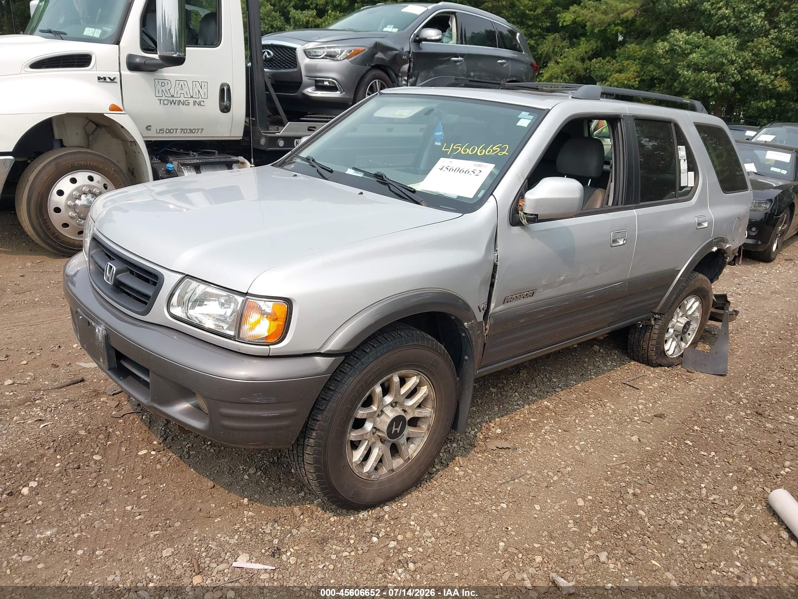 2001 Honda Passport Ex/lx Silver vin: 4S6CK58W114405777