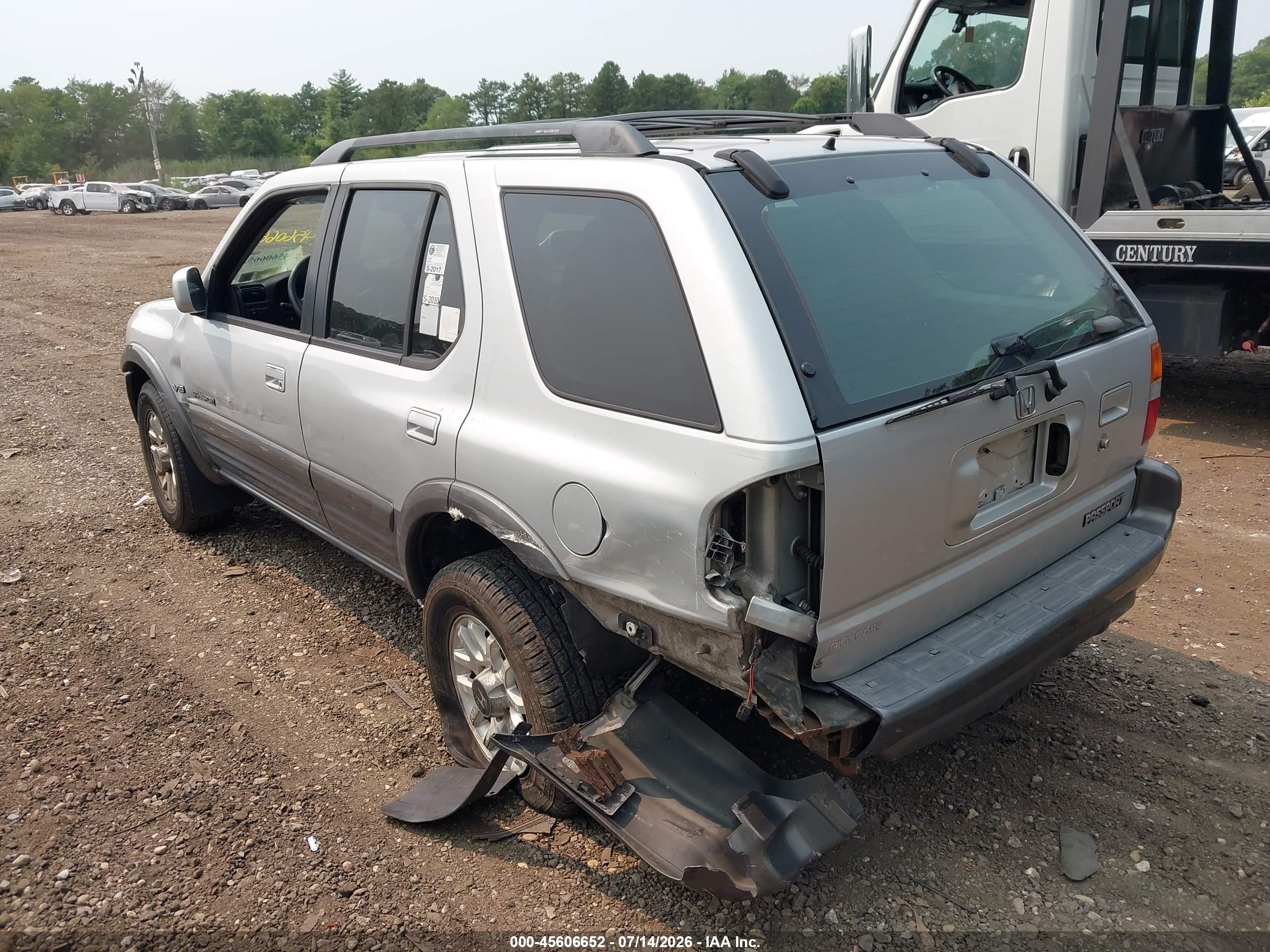 2001 Honda Passport Ex/lx Silver vin: 4S6CK58W114405777