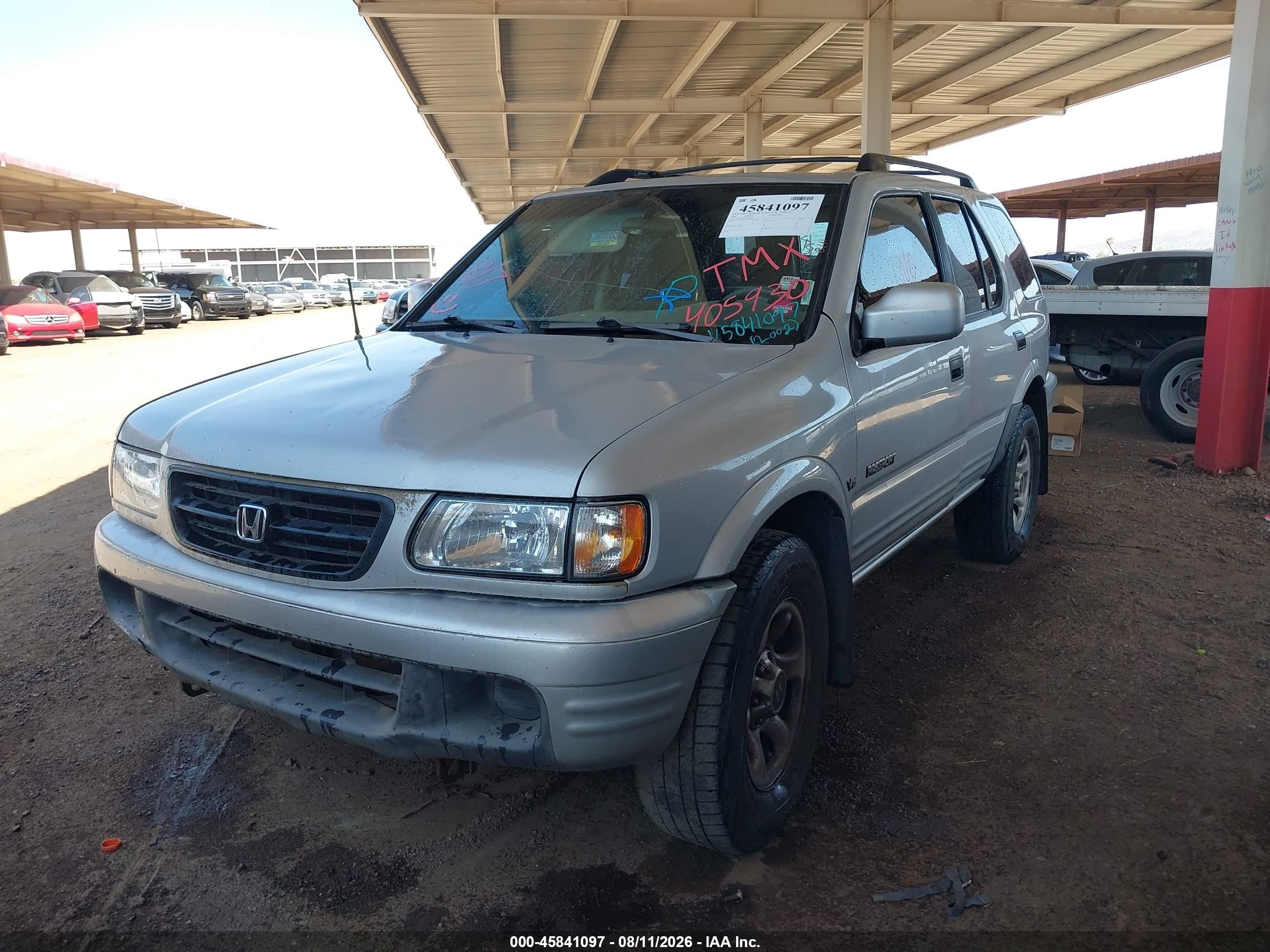 2002 Honda Passport Ex/lx Silver vin: 4S6CK58W324405930