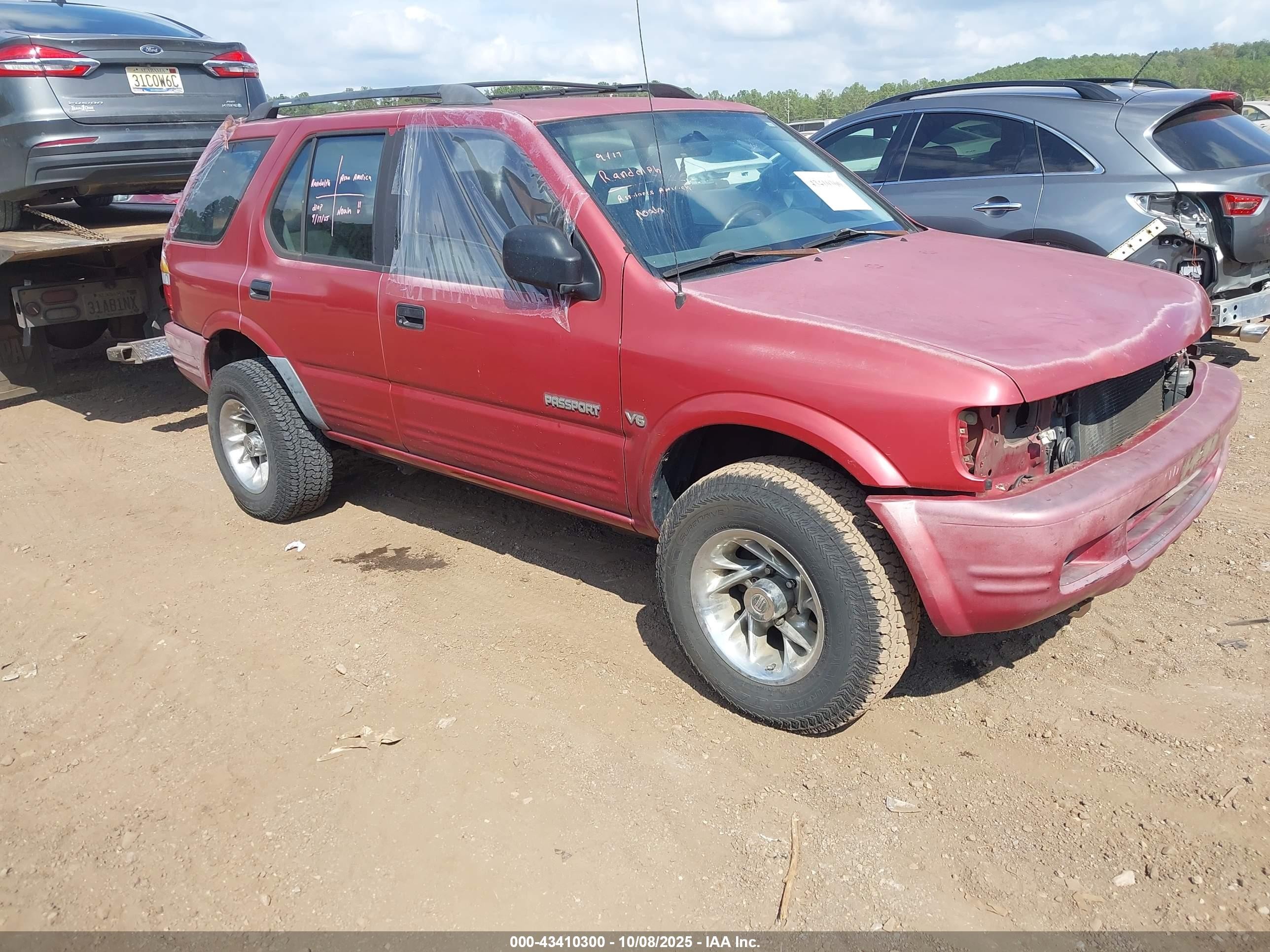 1998 Honda Passport Ex/lx Red vin: 4S6CK58W6W4420329