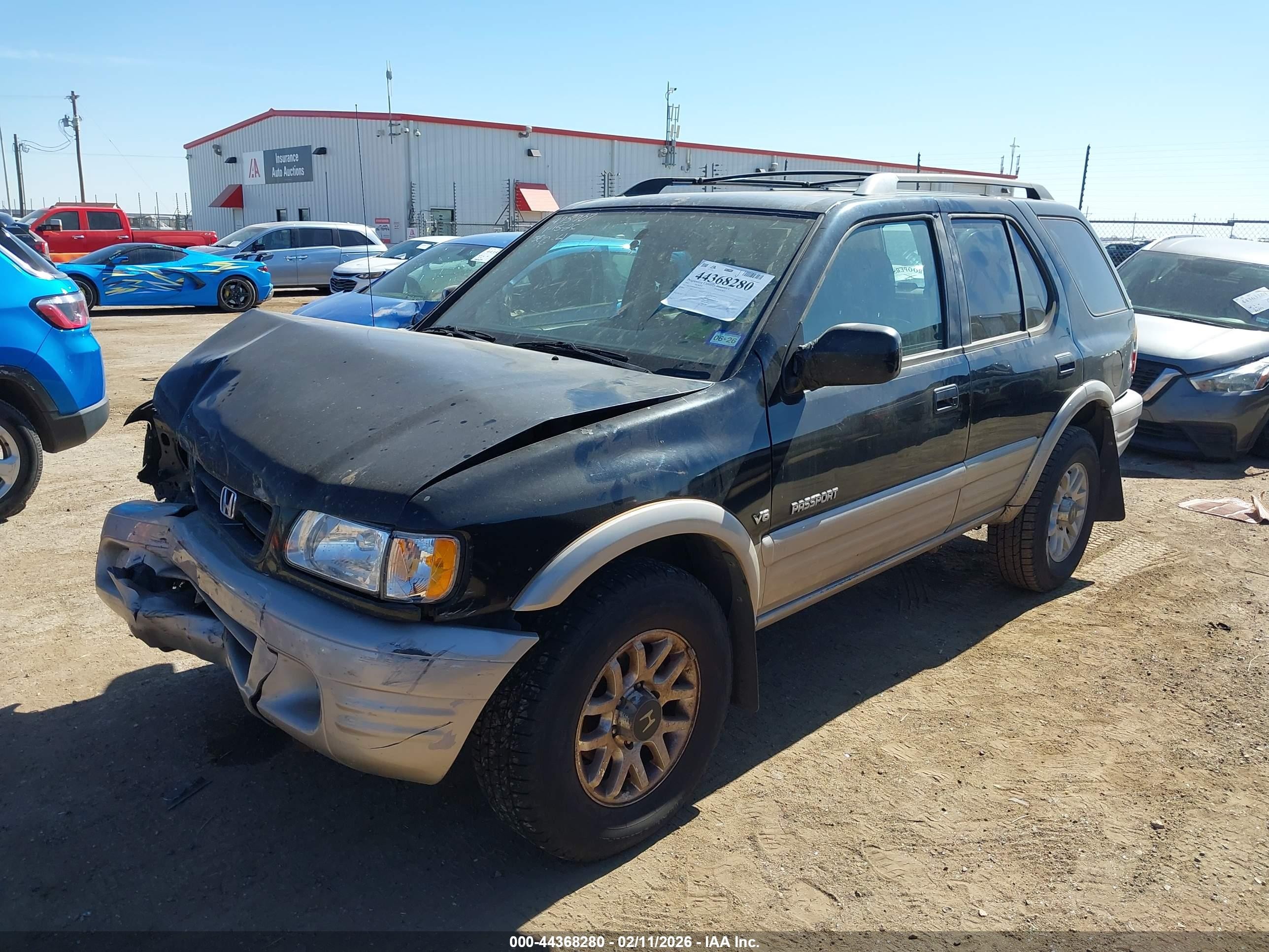 2002 Honda Passport Ex/lx Black vin: 4S6CK58W924400425