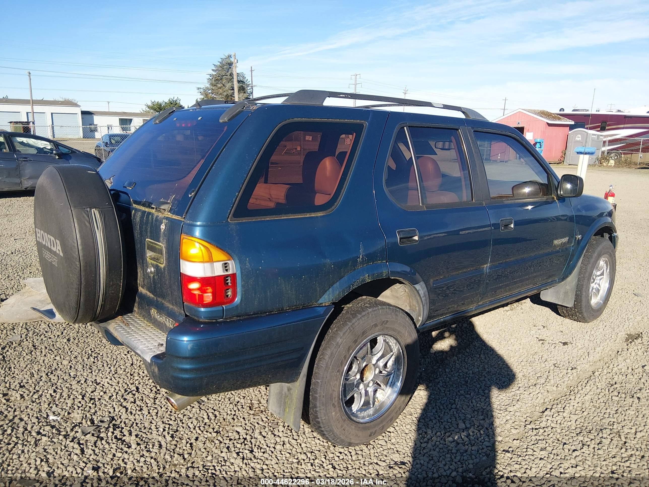 2001 Honda Passport Ex/lx Blue vin: 4S6CK58WX14409309