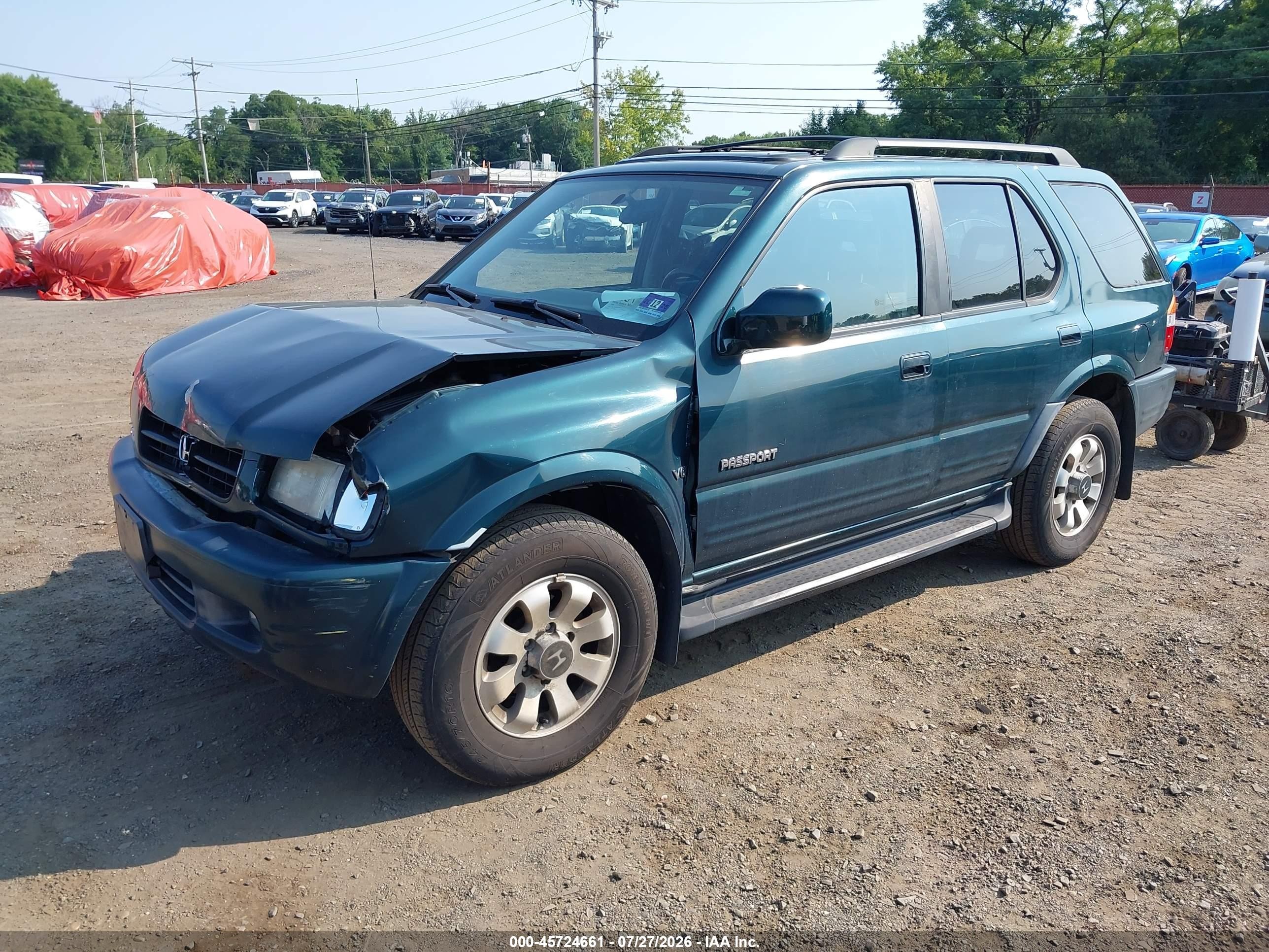 1998 Honda Passport Ex/lx Green vin: 4S6CM58W0W4423155