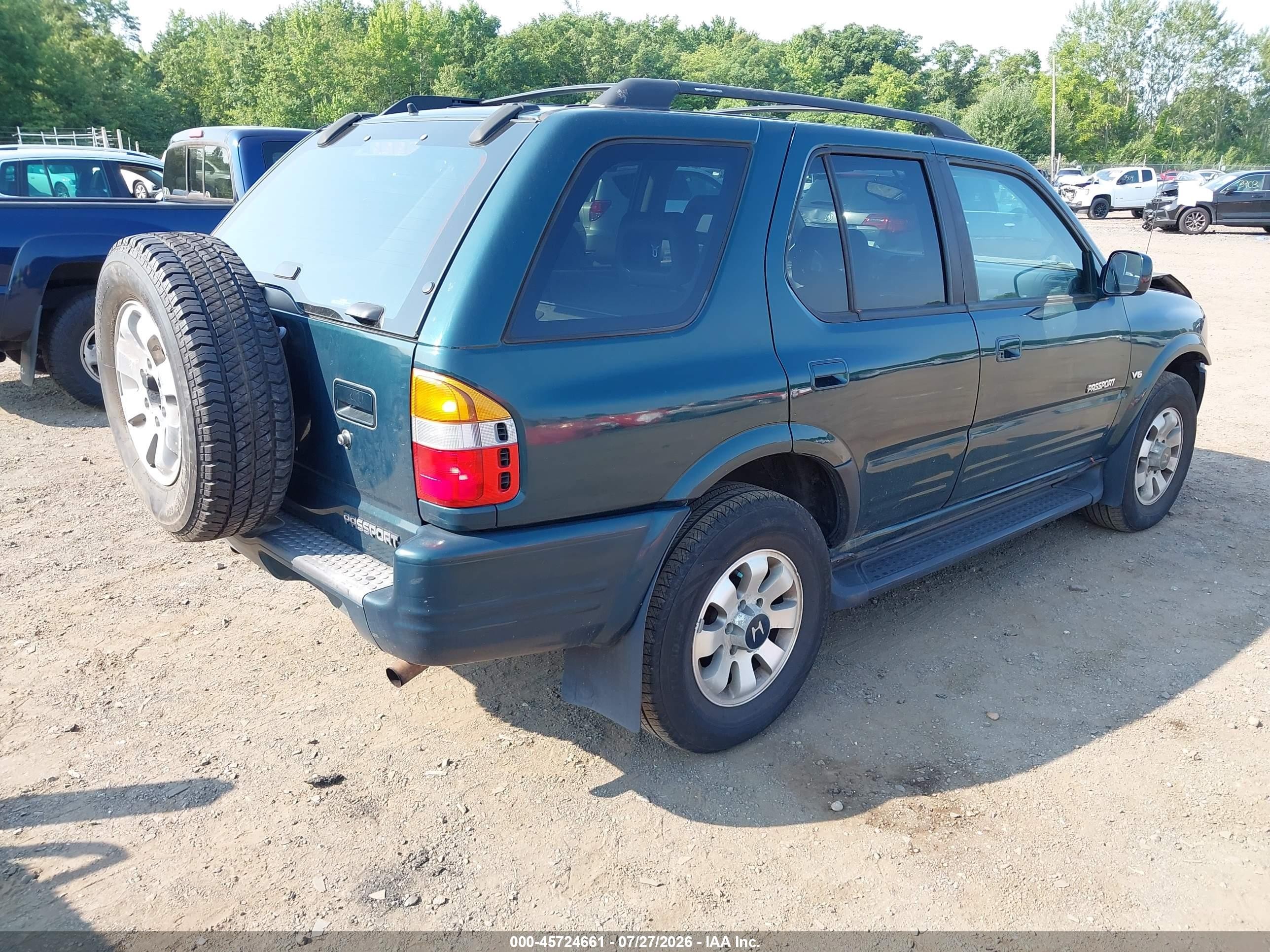 1998 Honda Passport Ex/lx Green vin: 4S6CM58W0W4423155
