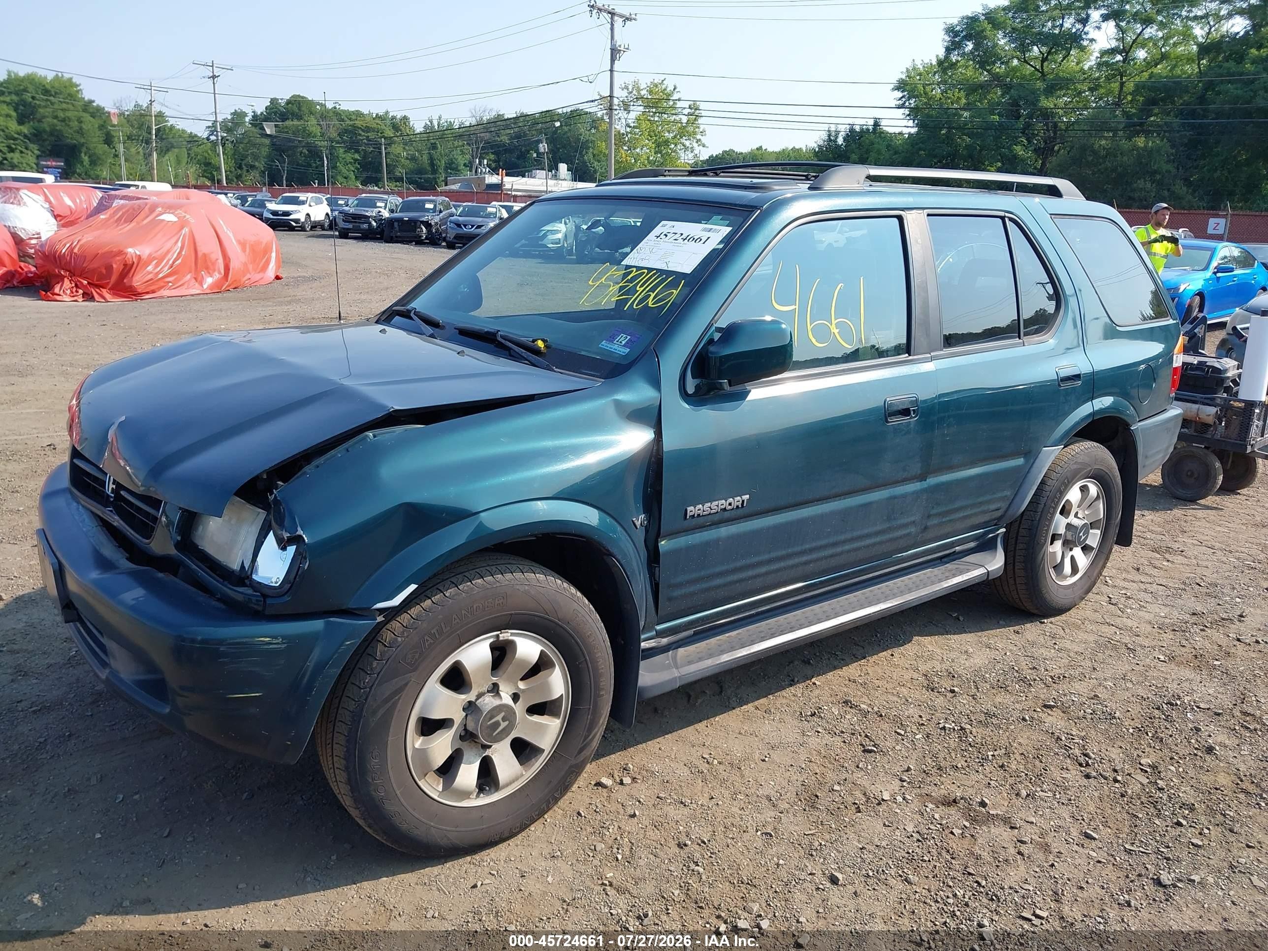 1998 Honda Passport Ex/lx Green vin: 4S6CM58W0W4423155