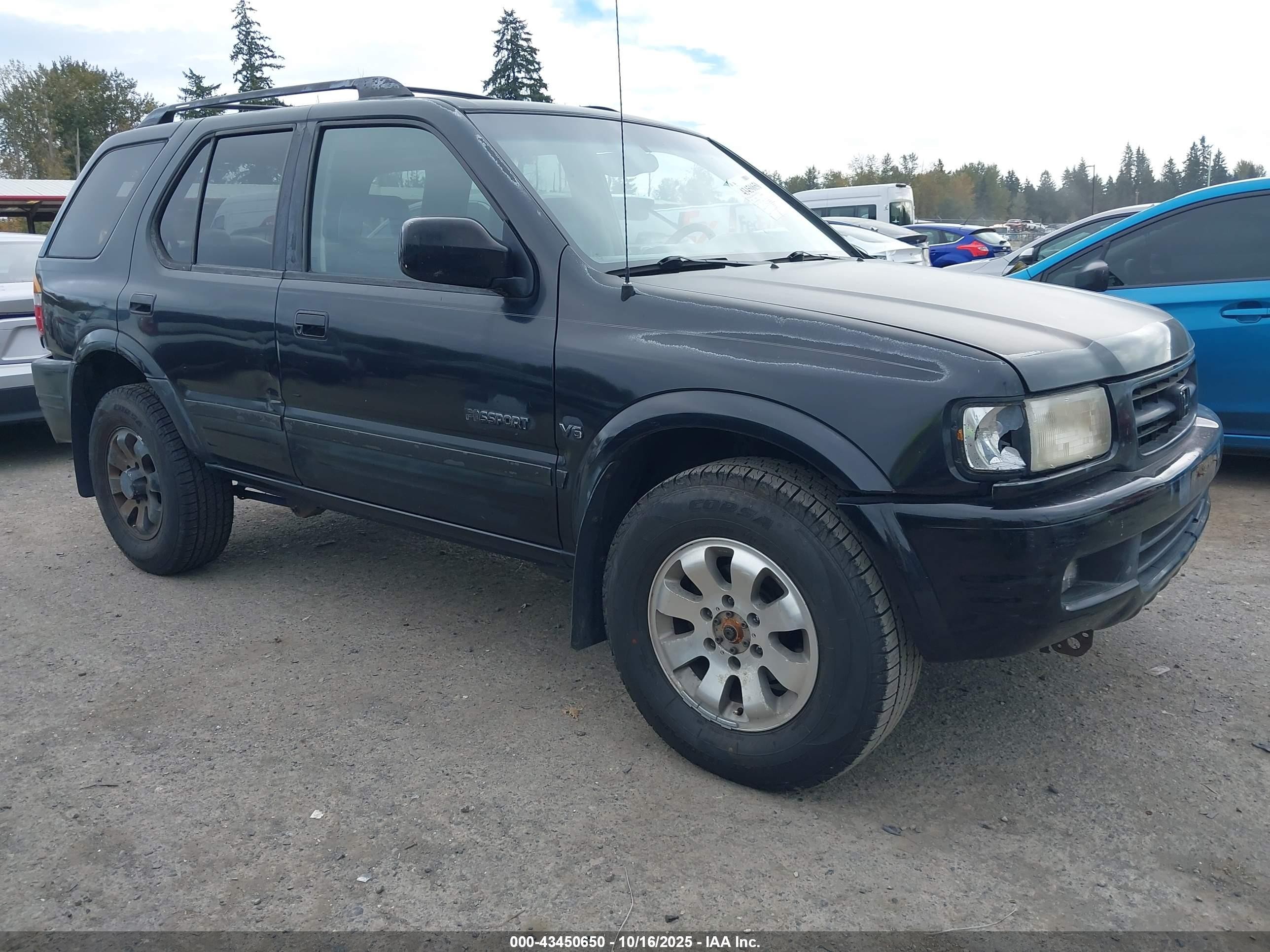 1998 Honda Passport Ex/lx Black vin: 4S6CM58W1W4405344