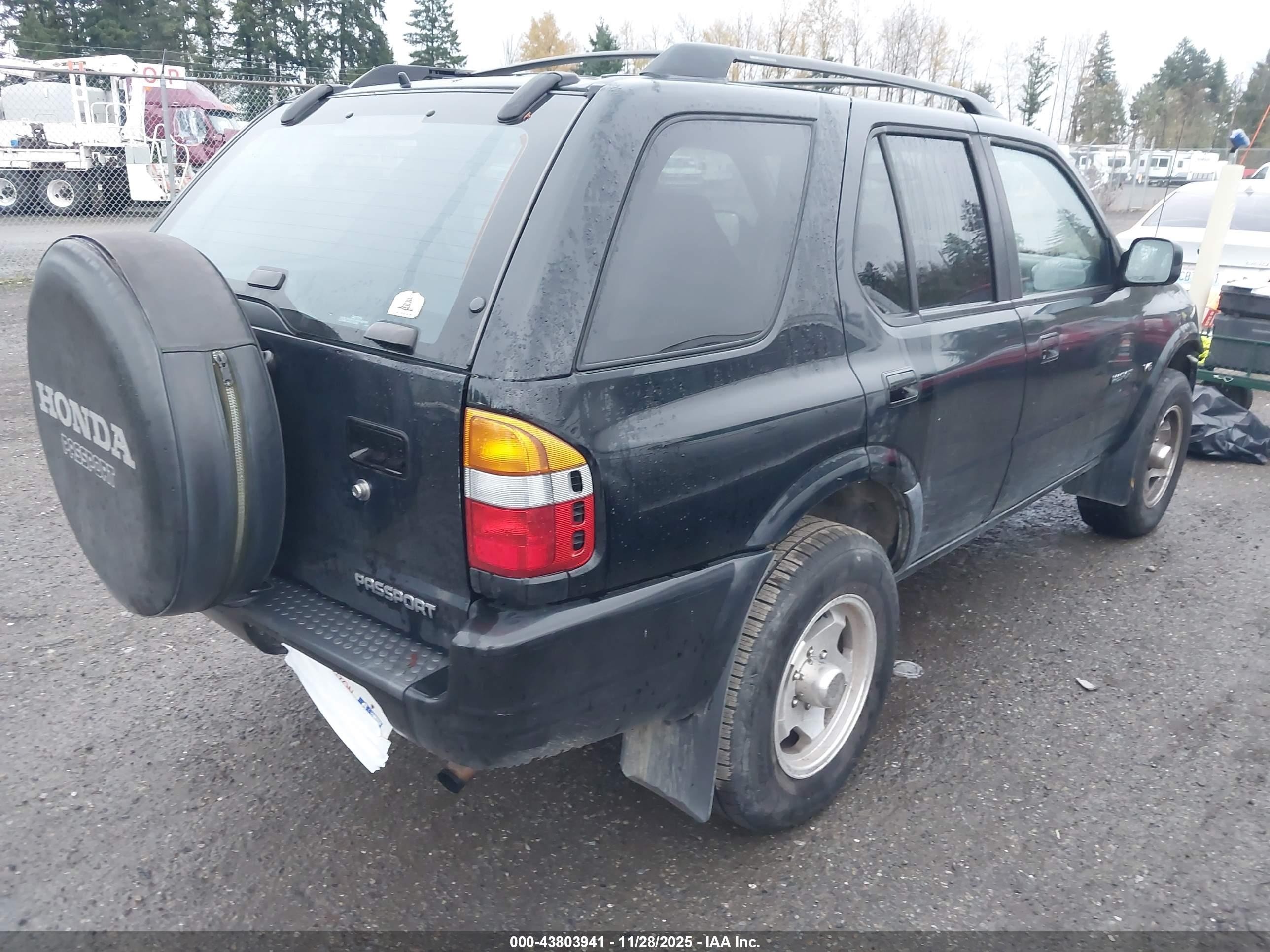 1999 Honda Passport Ex/lx Black vin: 4S6CM58W2X4404849