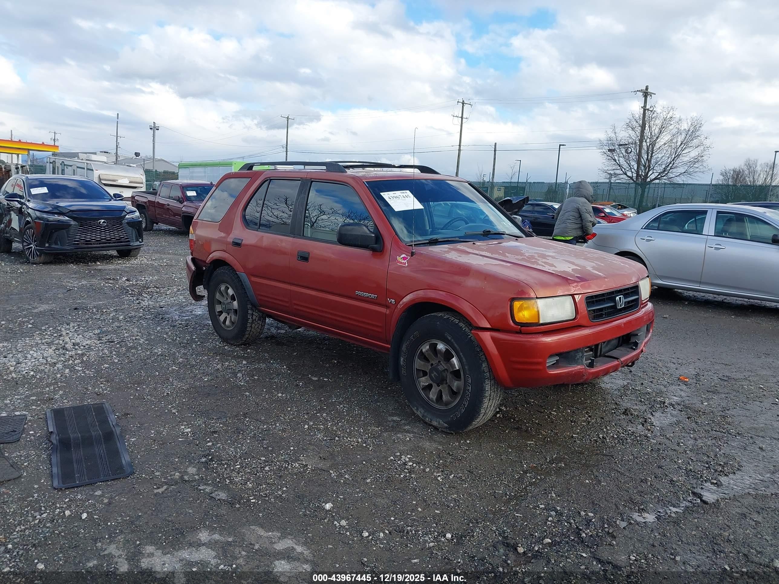 1999 Honda Passport Ex/lx Red vin: 4S6CM58W4X4418235
