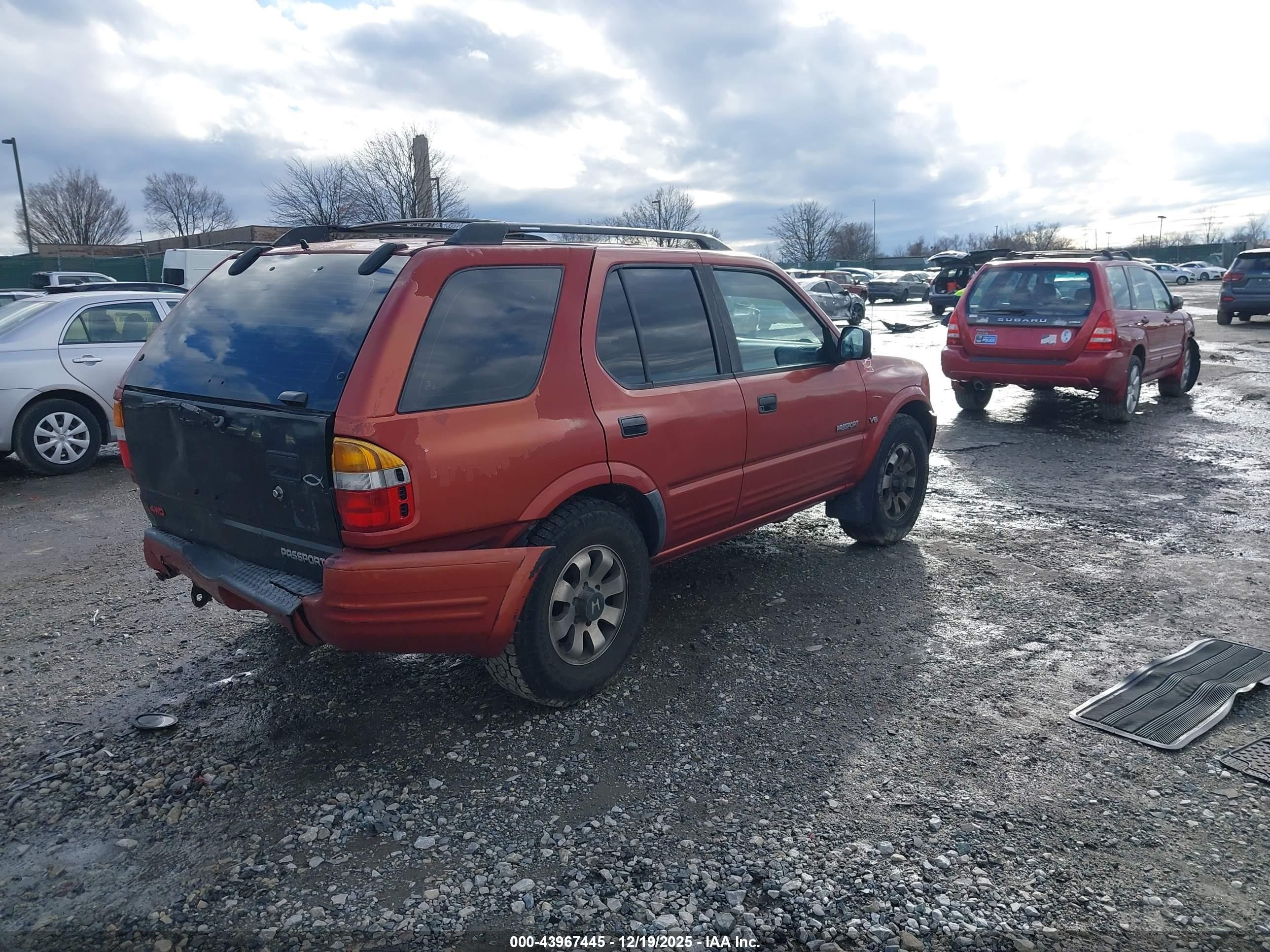 1999 Honda Passport Ex/lx Red vin: 4S6CM58W4X4418235