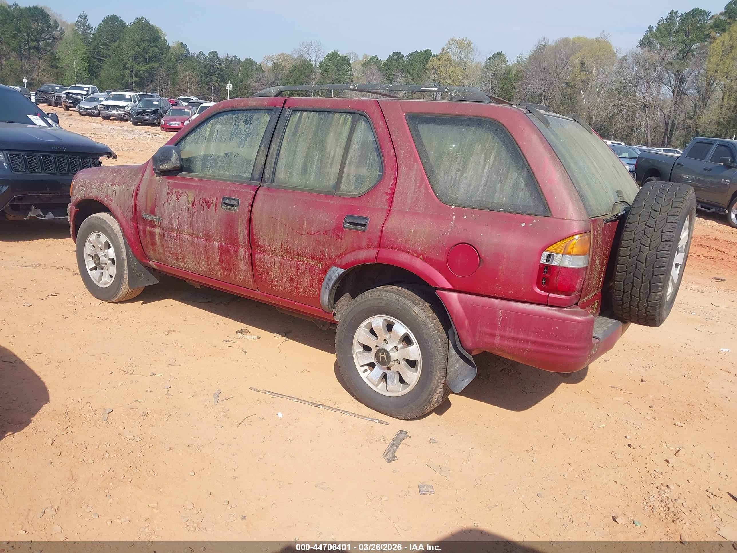 1998 Honda Passport Ex/lx Red vin: 4S6CM58W8W4423758