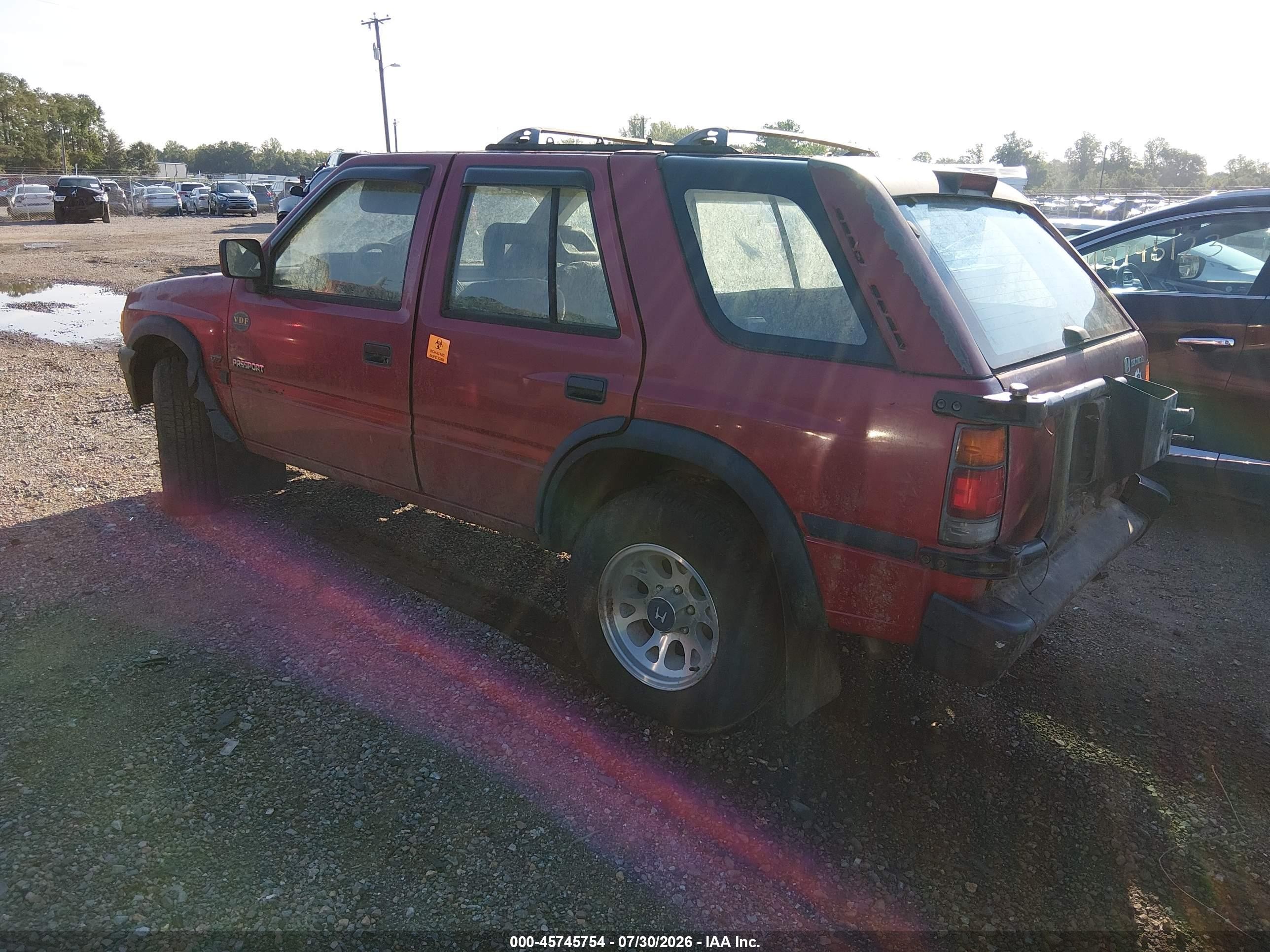 1994 Honda Passport Ex/lx/lxp/ext Red vin: 4S6CY58V4R4420601