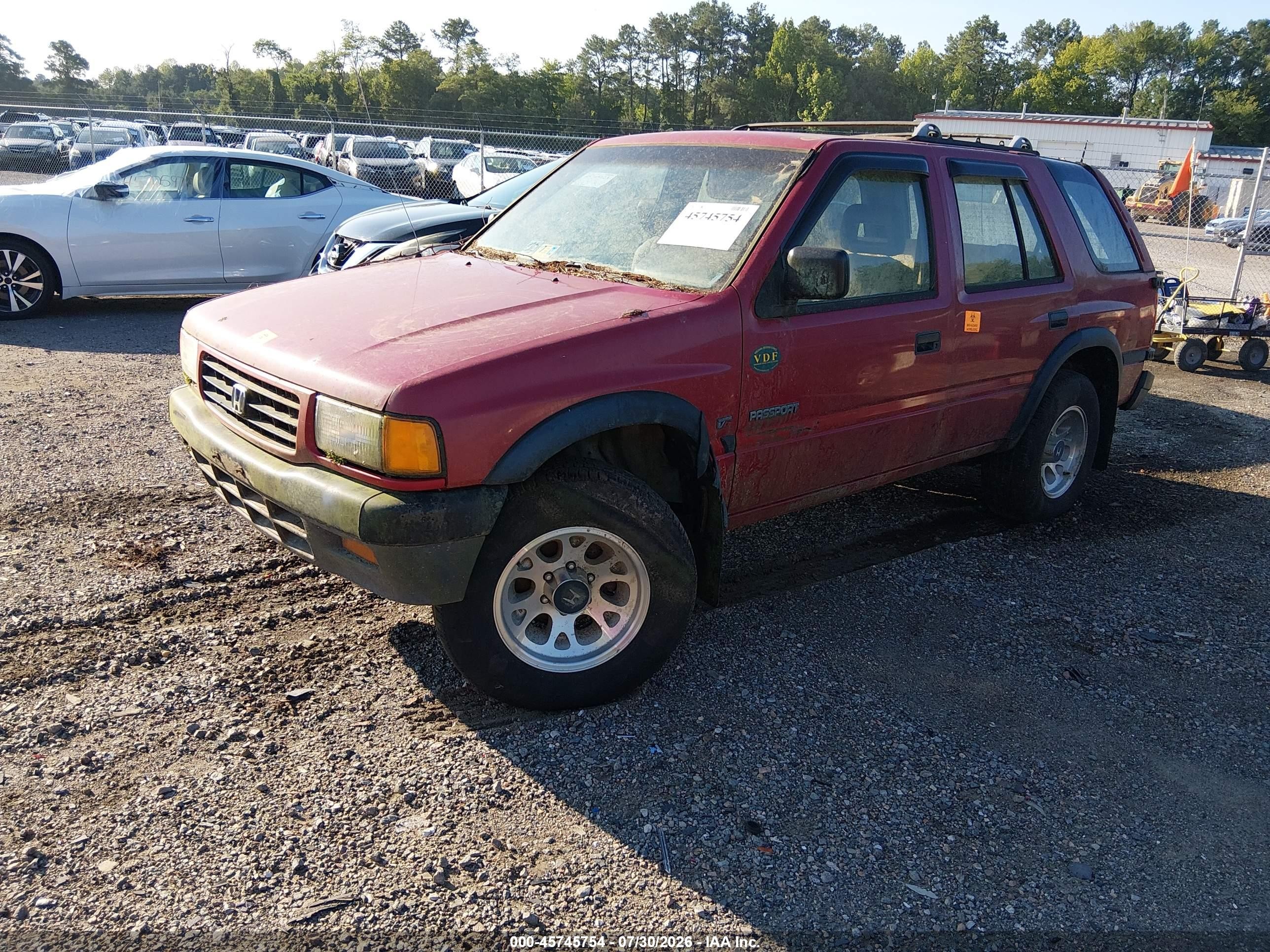 1994 Honda Passport Ex/lx/lxp/ext Red vin: 4S6CY58V4R4420601