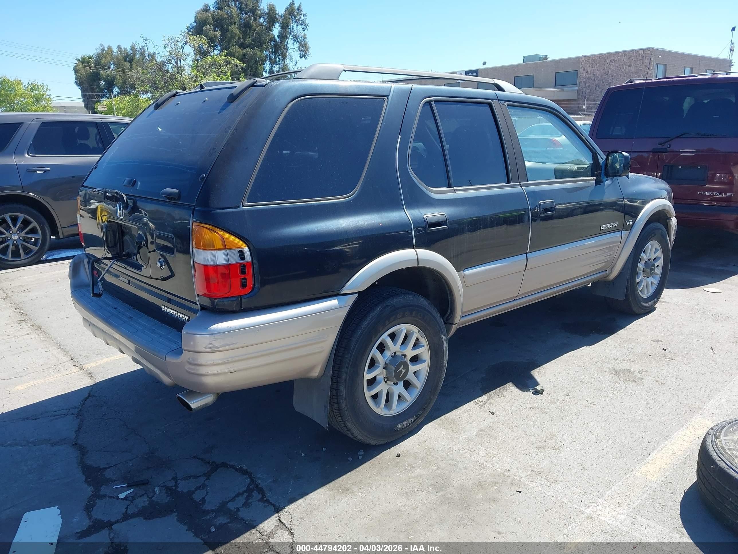 2001 Honda Passport Ex/lx Black vin: 4S6DM58W014411522