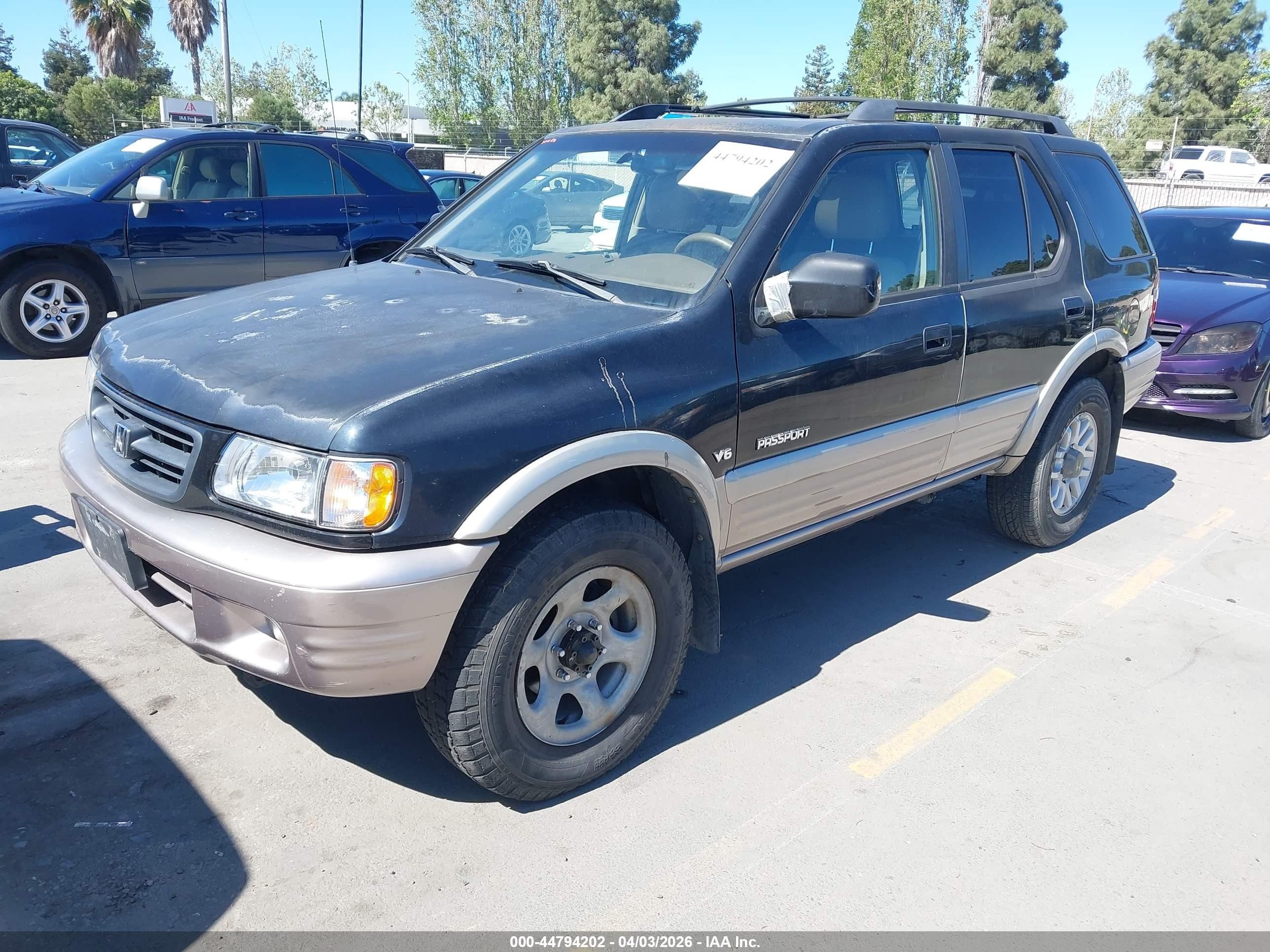 2001 Honda Passport Ex/lx Black vin: 4S6DM58W014411522