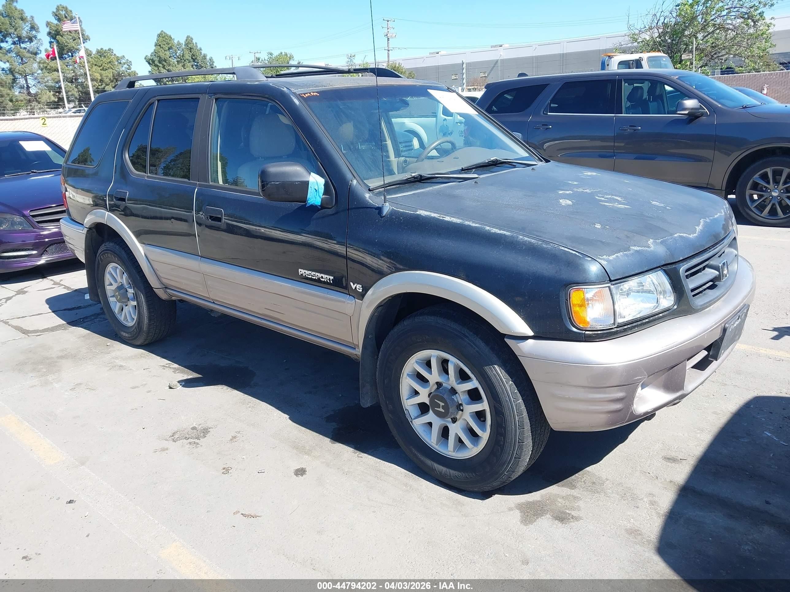 2001 Honda Passport Ex/lx Black vin: 4S6DM58W014411522