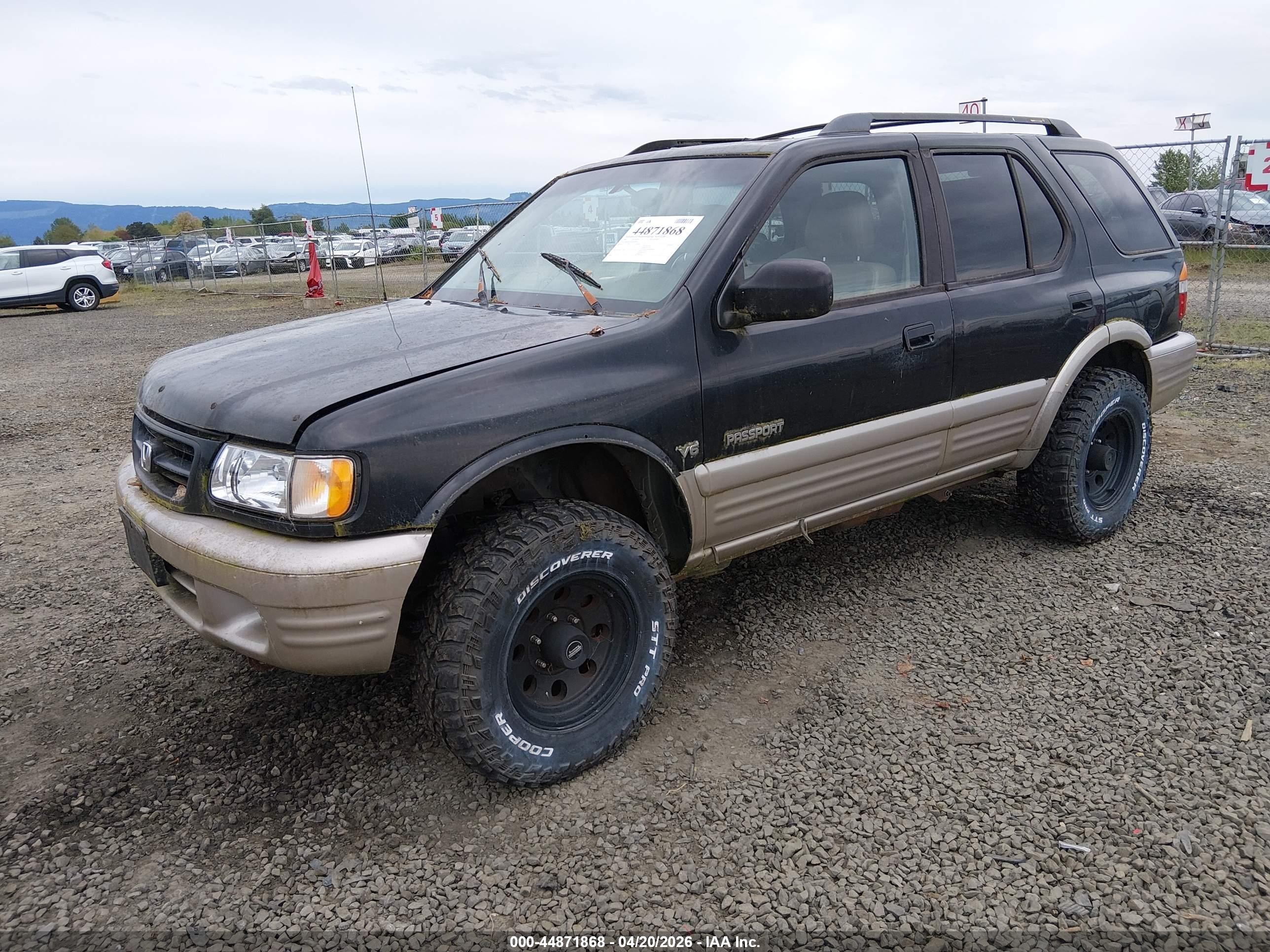 2001 Honda Passport Ex/lx Black vin: 4S6DM58W514414058