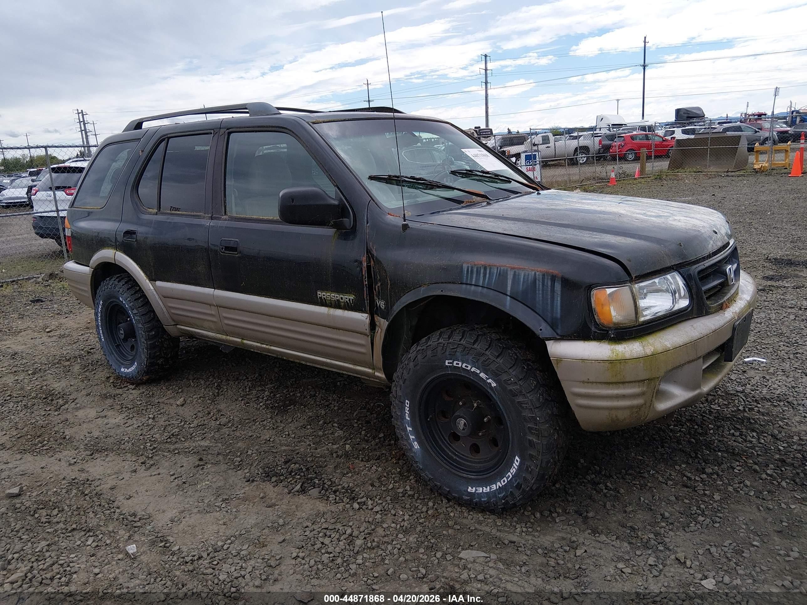 2001 Honda Passport Ex/lx Black vin: 4S6DM58W514414058