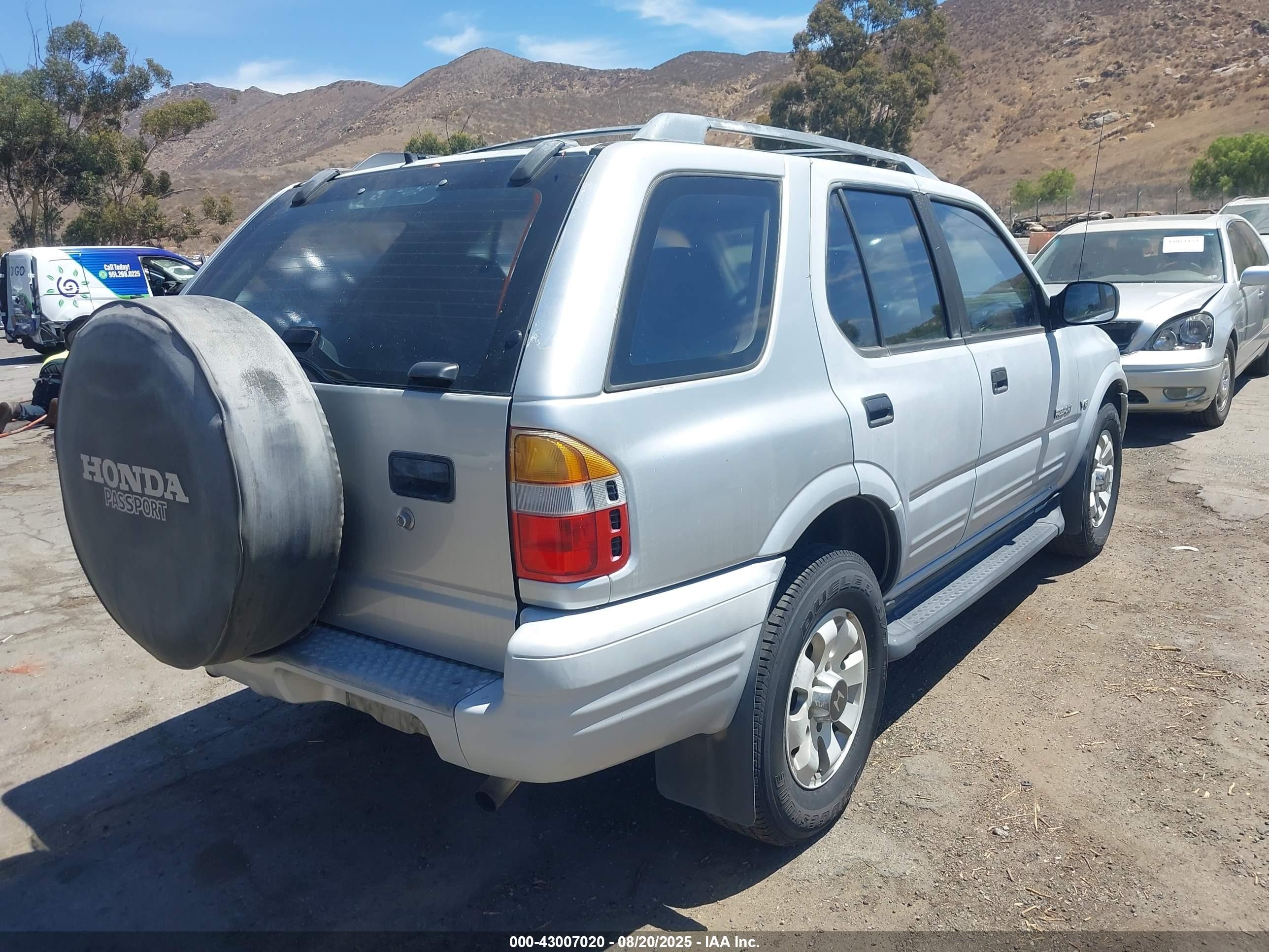 2000 Honda Passport Ex/lx Silver vin: 4S6DM58W5Y4412403