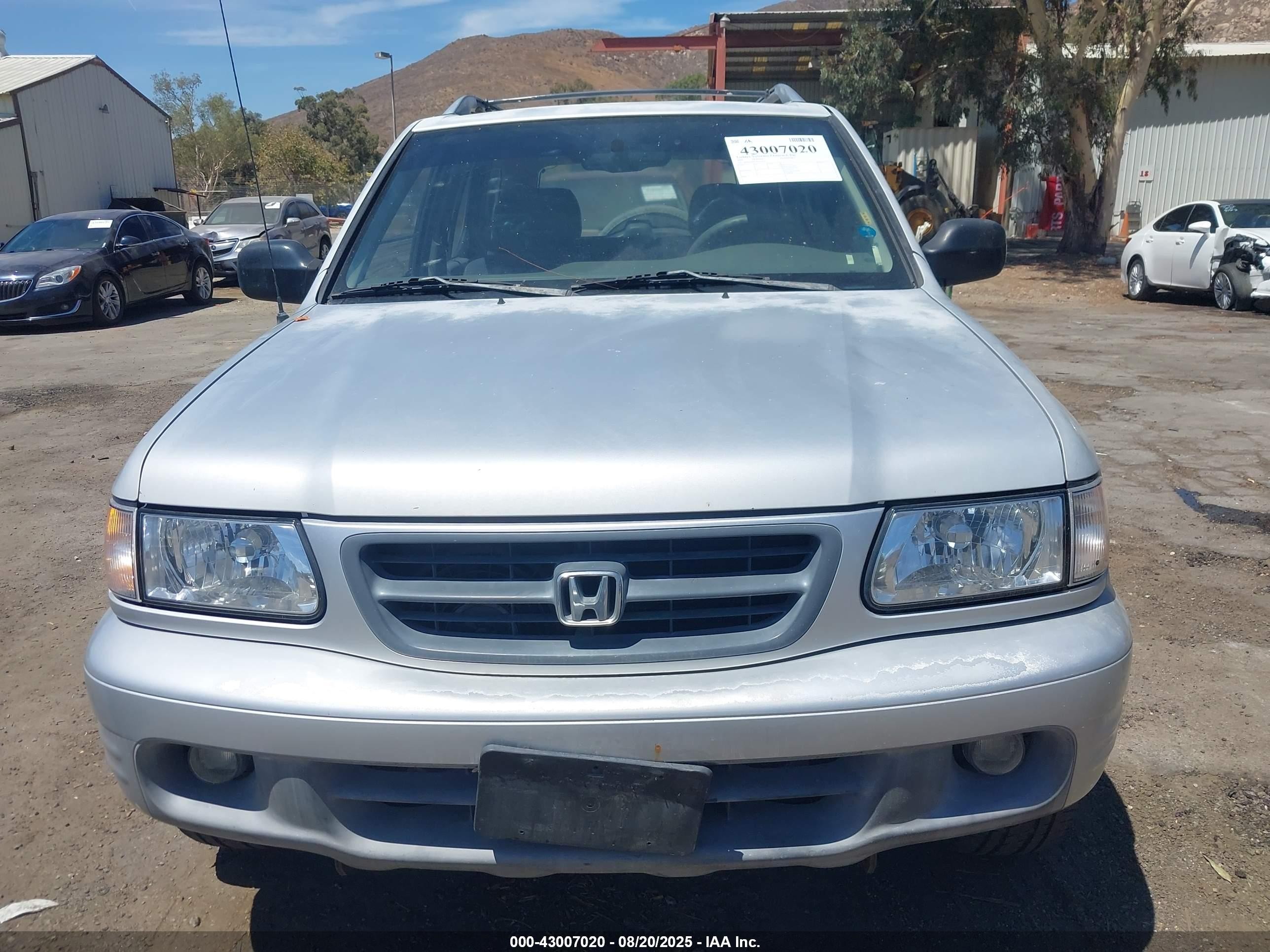 2000 Honda Passport Ex/lx Silver vin: 4S6DM58W5Y4412403