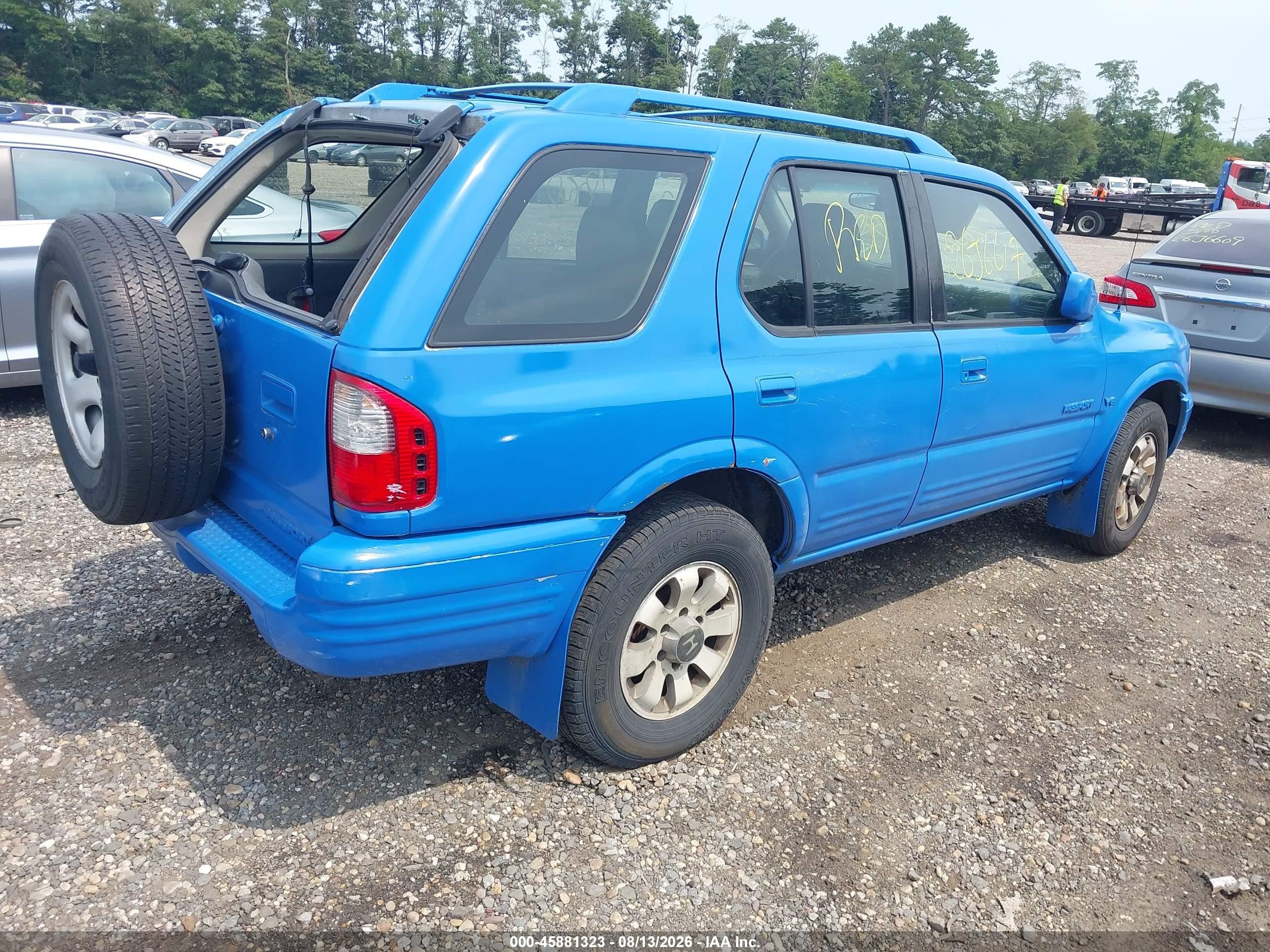 2001 Honda Passport Ex/lx Blue vin: 4S6DM58W914410837