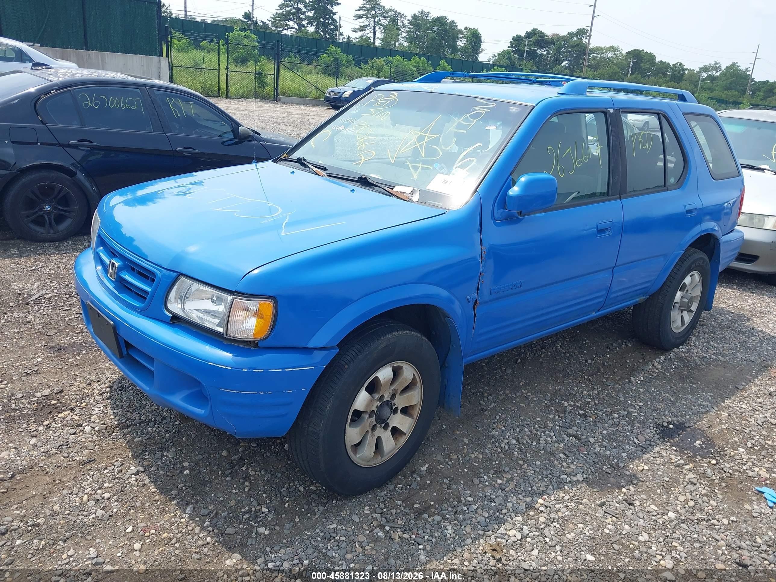 2001 Honda Passport Ex/lx Blue vin: 4S6DM58W914410837