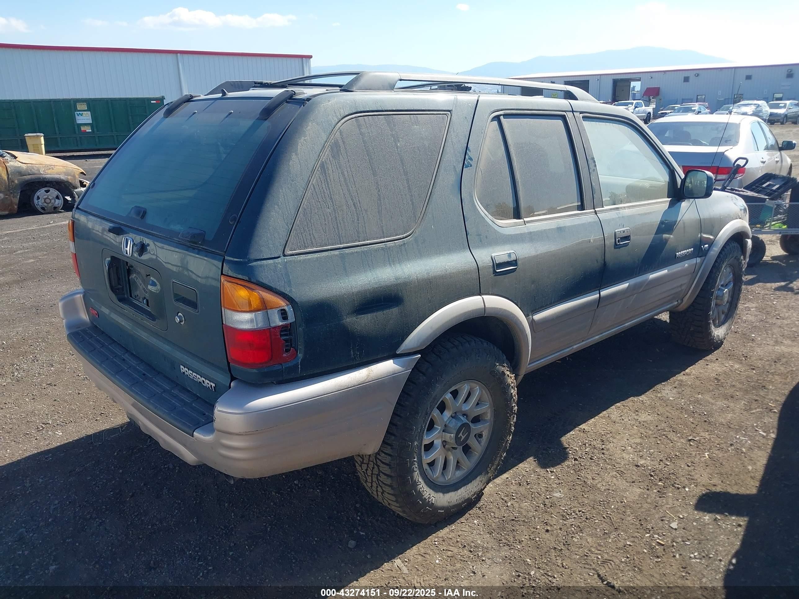2001 Honda Passport Ex/lx Green vin: 4S6DM58WX14406005