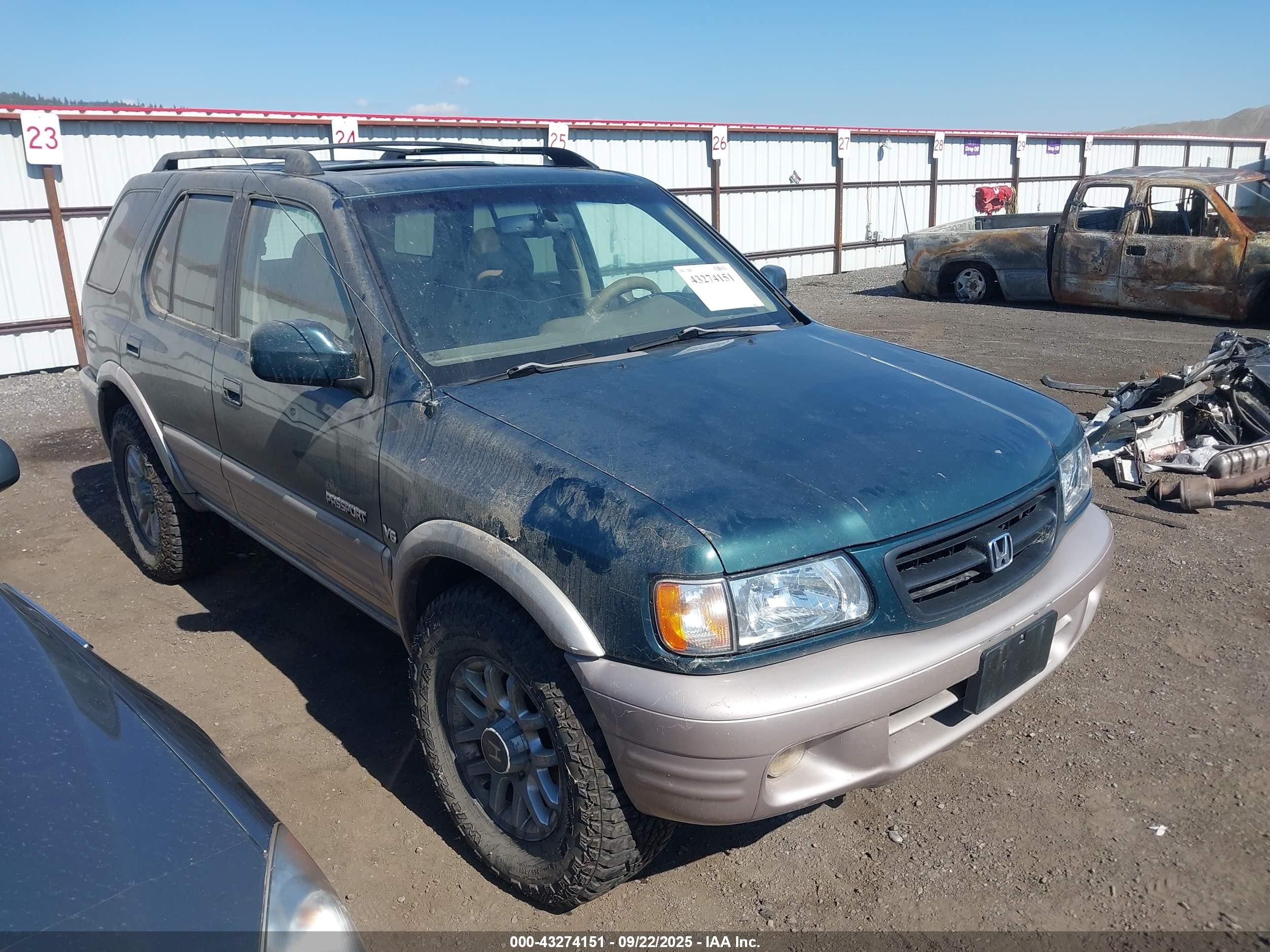2001 Honda Passport Ex/lx Green vin: 4S6DM58WX14406005