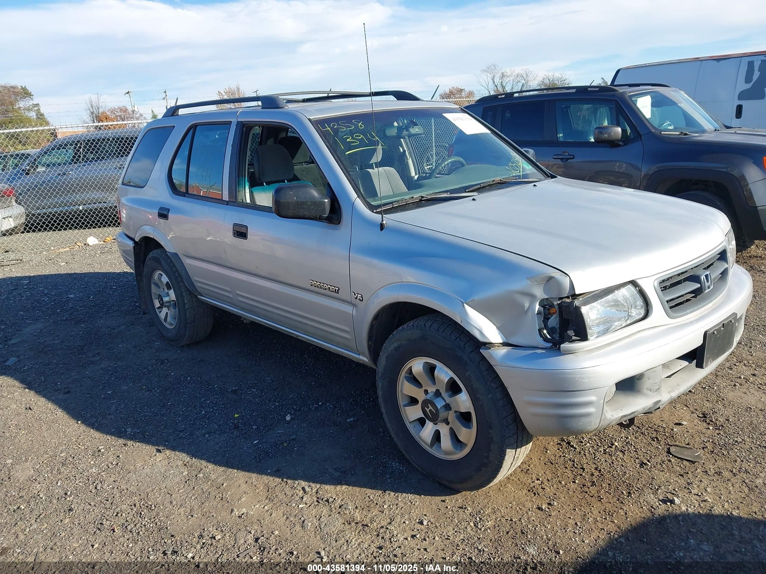 2000 Honda Passport Ex/lx Серый vin: 4S6DM58WXY4405253
