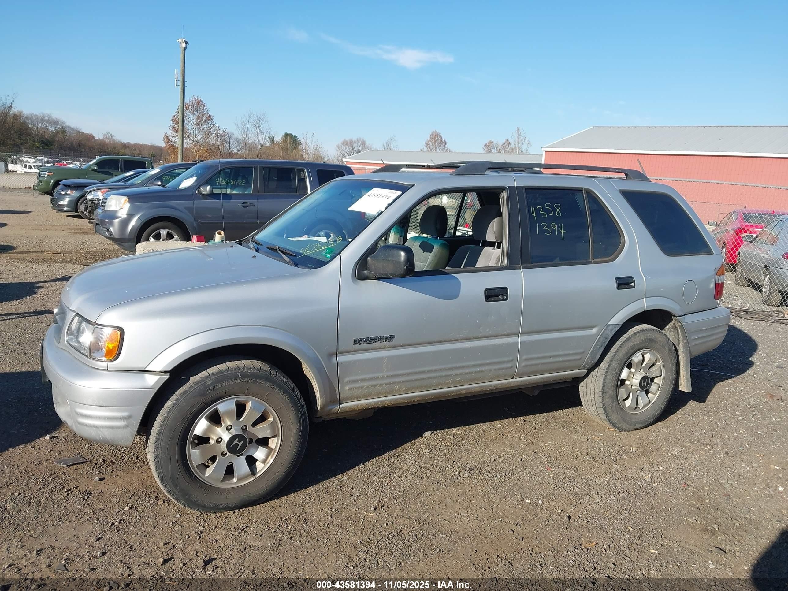 2000 Honda Passport Ex/lx Gray vin: 4S6DM58WXY4405253