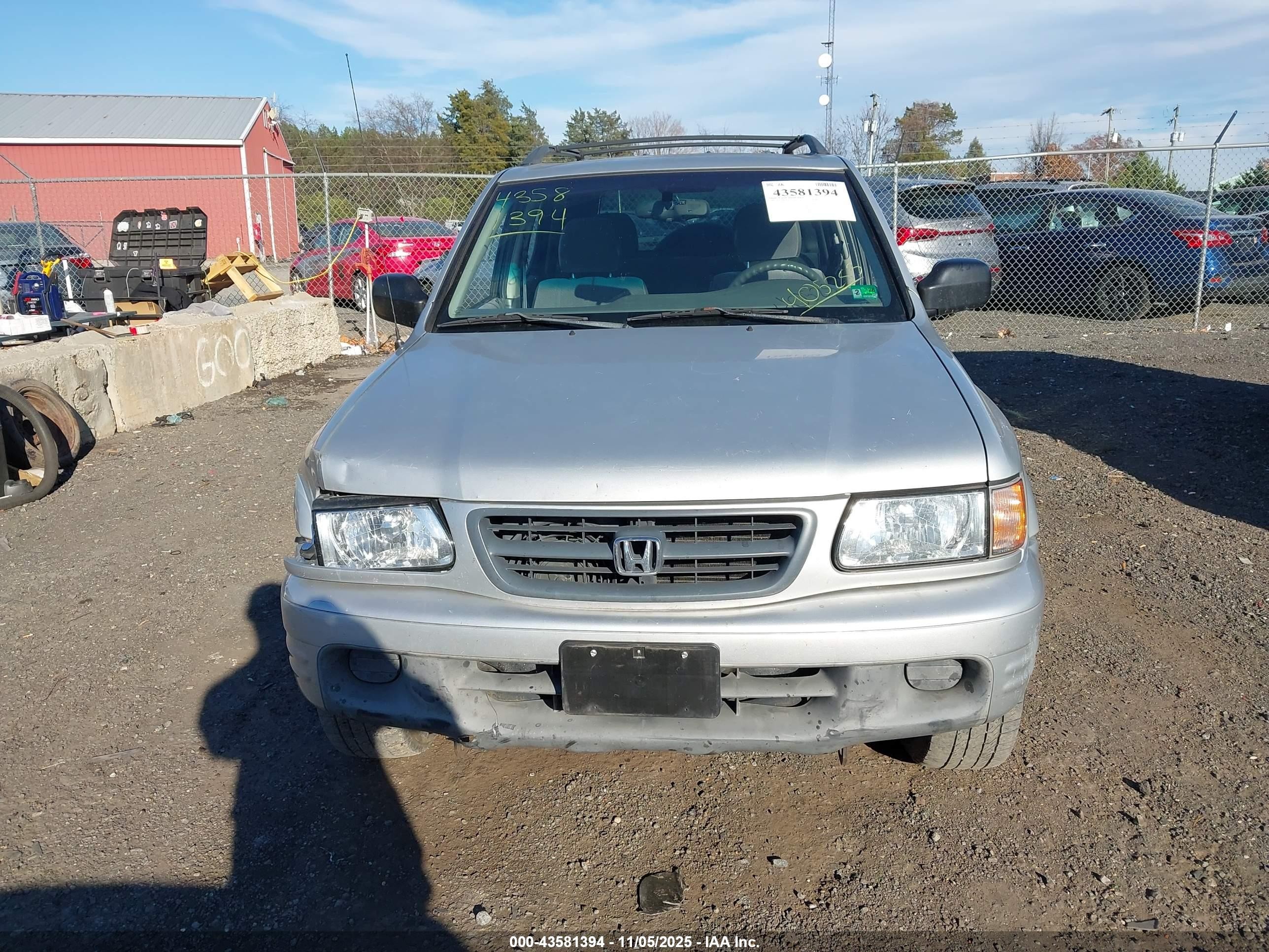 2000 Honda Passport Ex/lx Gray vin: 4S6DM58WXY4405253