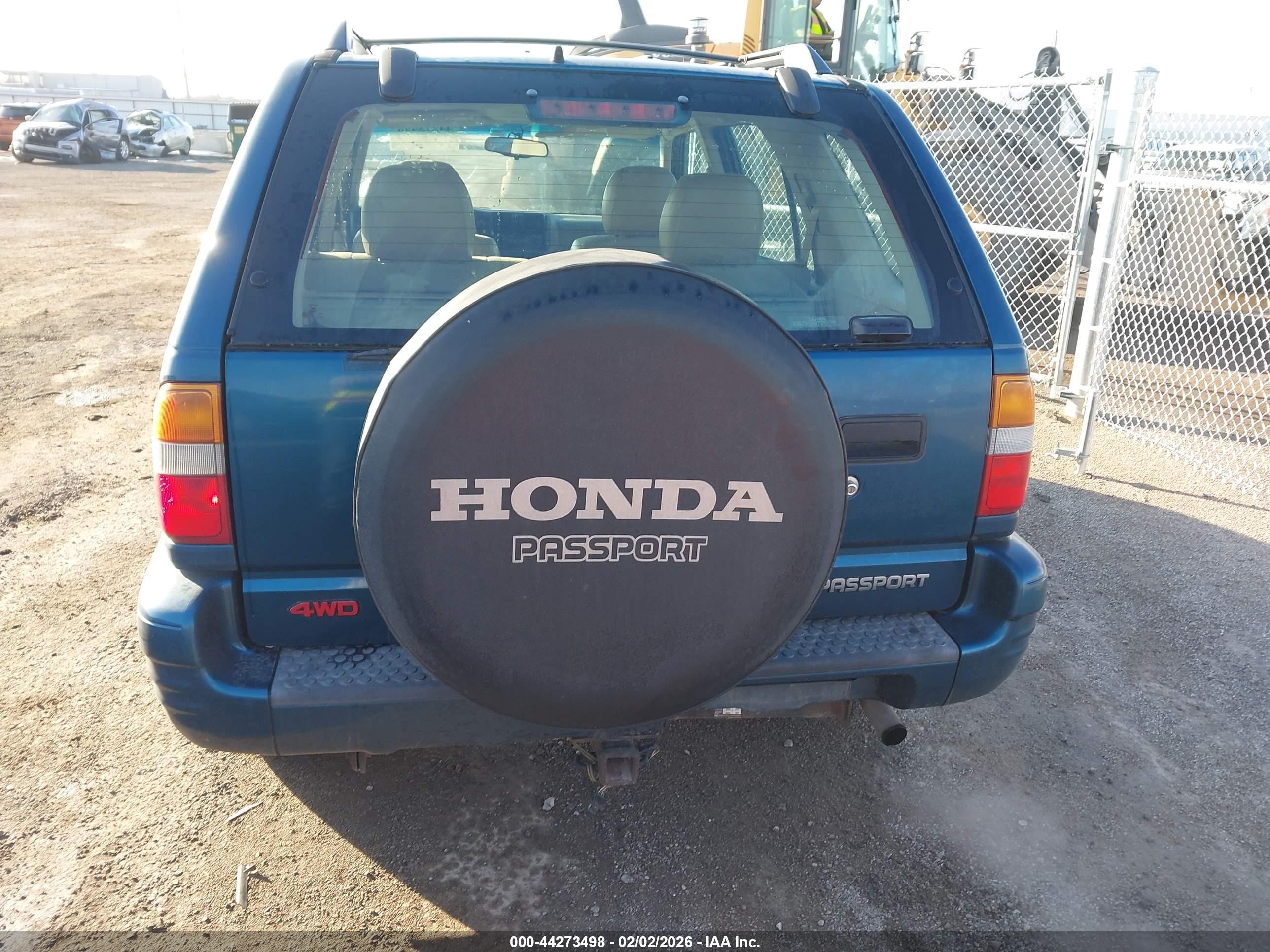 2000 Honda Passport Ex/lx Light Blue vin: 4S6DM58WXY4409397