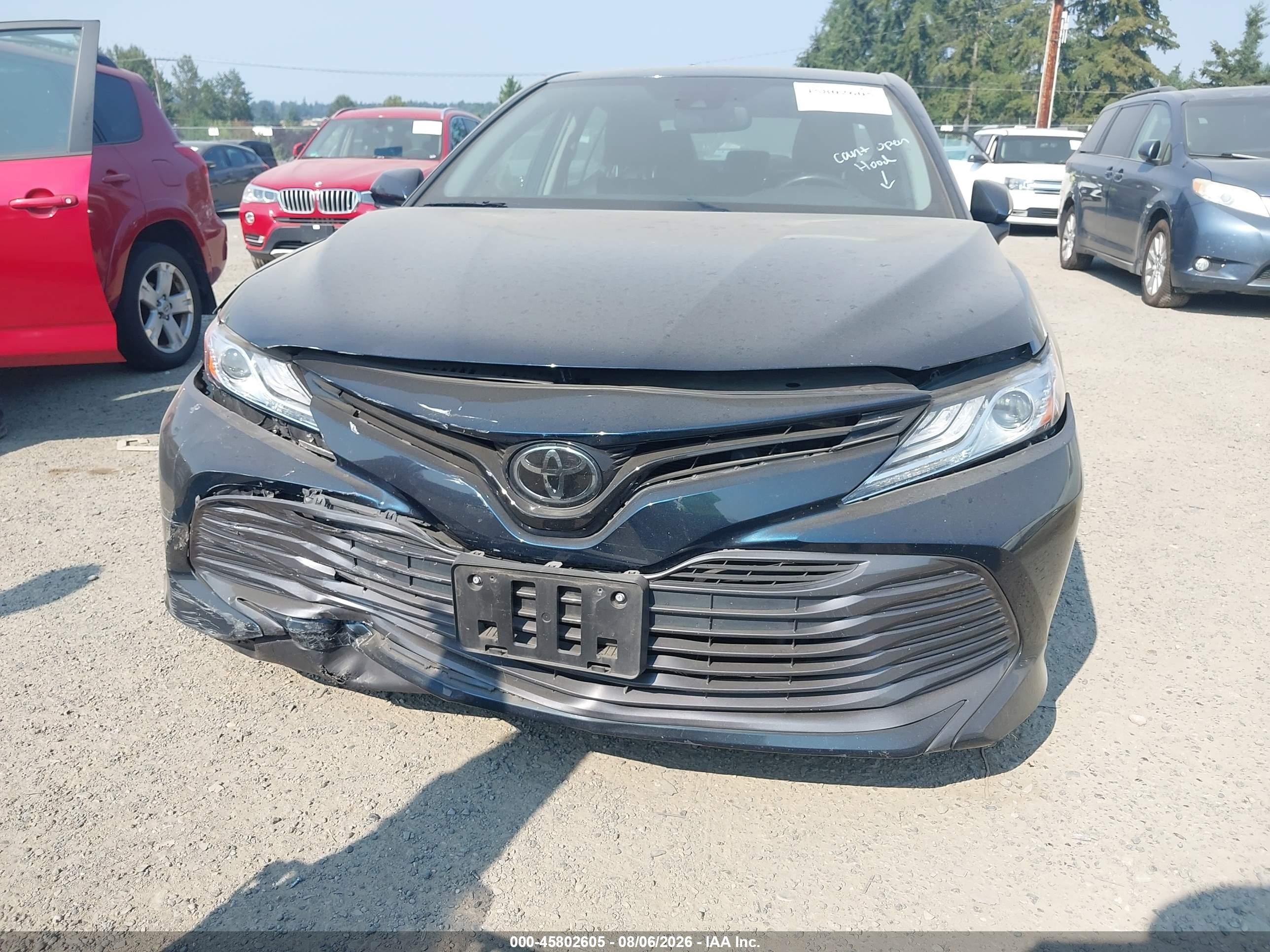 2019 Toyota Camry Xle Blue vin: 4T1B11HK2KU740660