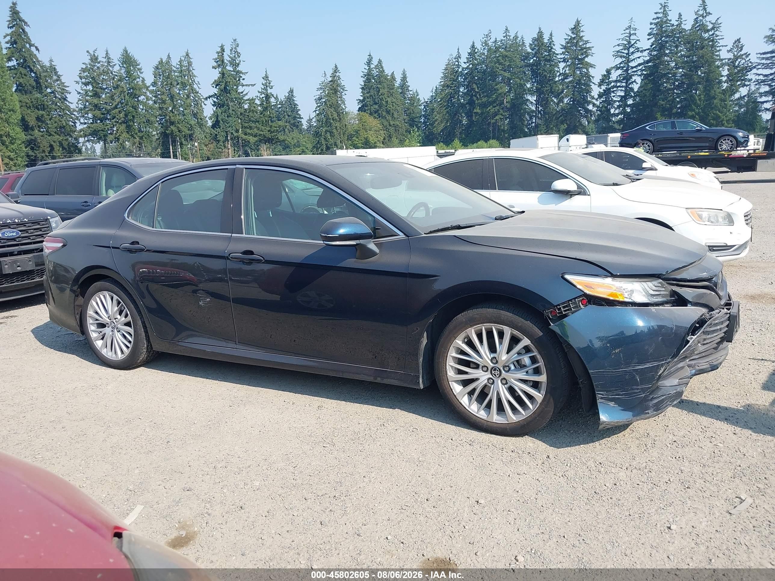 2019 Toyota Camry Xle Blue vin: 4T1B11HK2KU740660