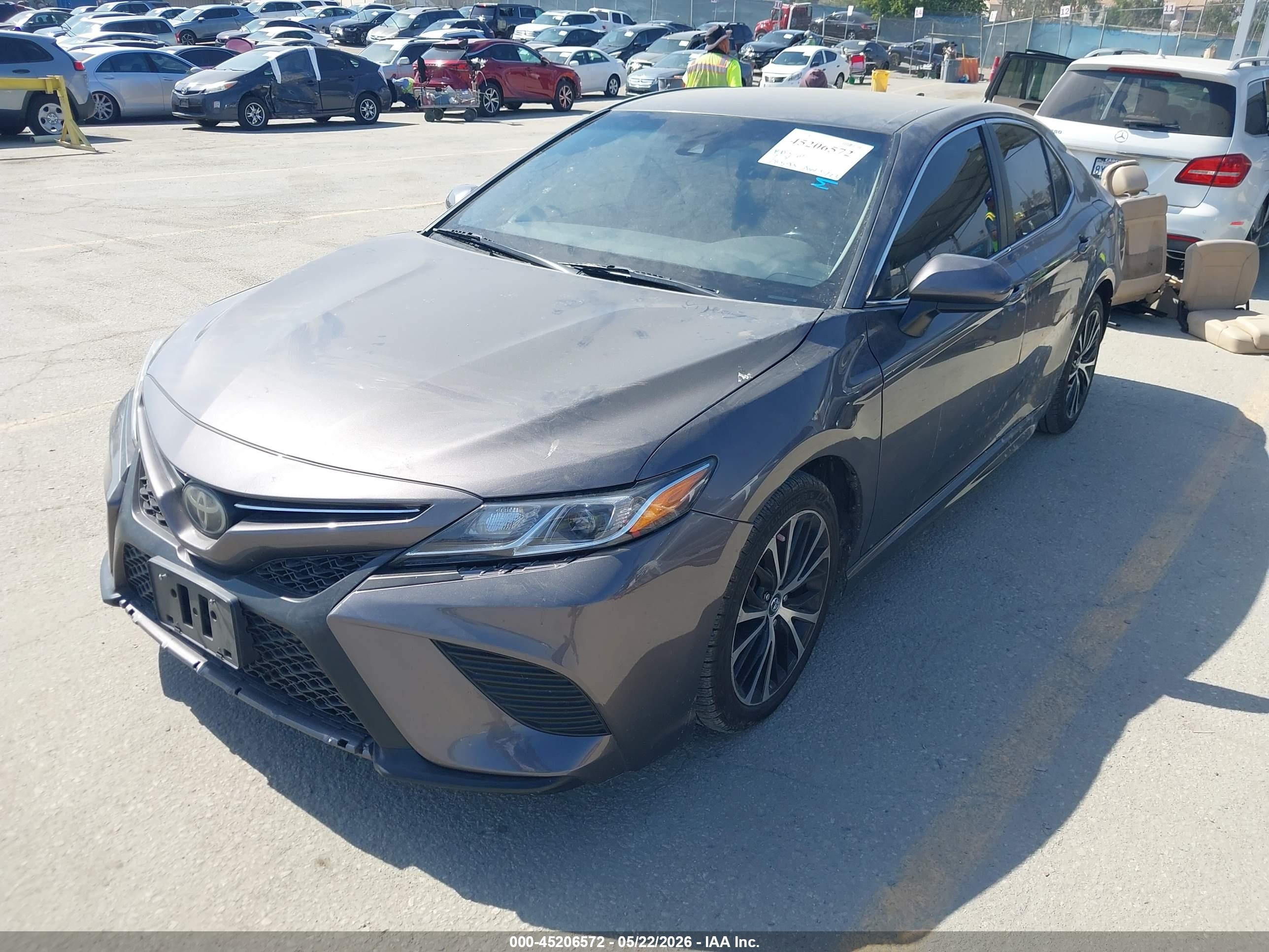 2019 Toyota Camry Se Серый vin: 4T1B11HK2KU839950