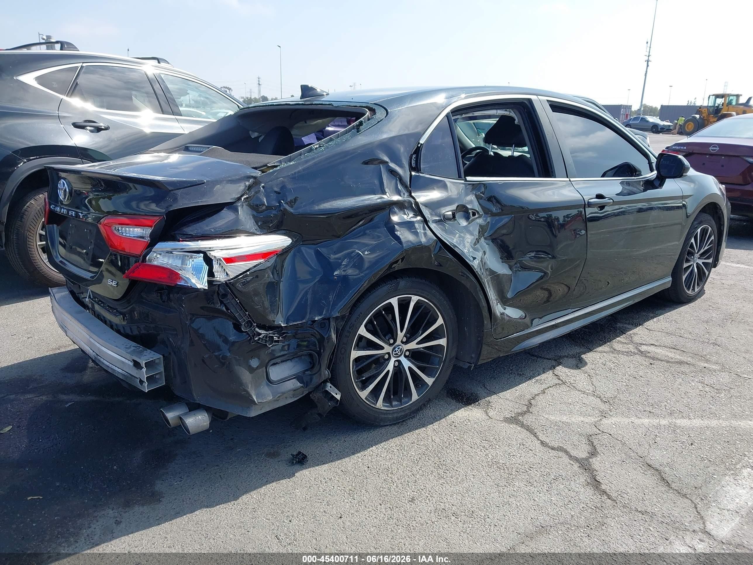 2019 Toyota Camry Se Black vin: 4T1B11HK5KU722833