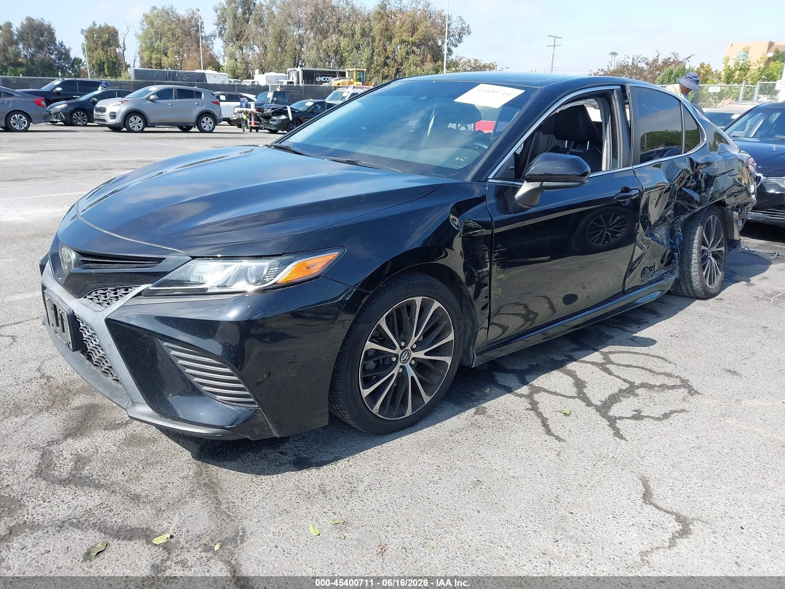 2019 Toyota Camry Se Black vin: 4T1B11HK5KU722833
