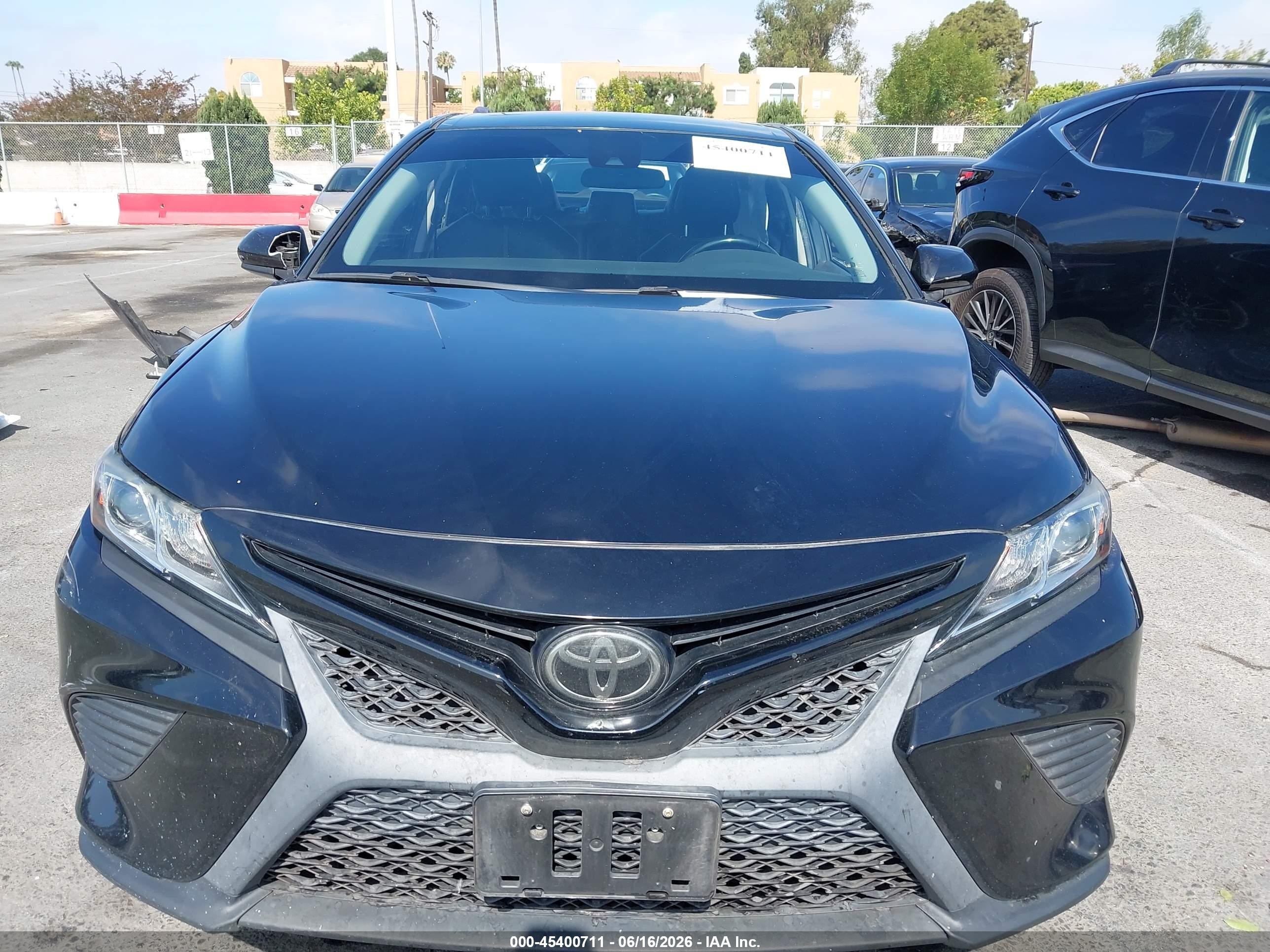 2019 Toyota Camry Se Black vin: 4T1B11HK5KU722833