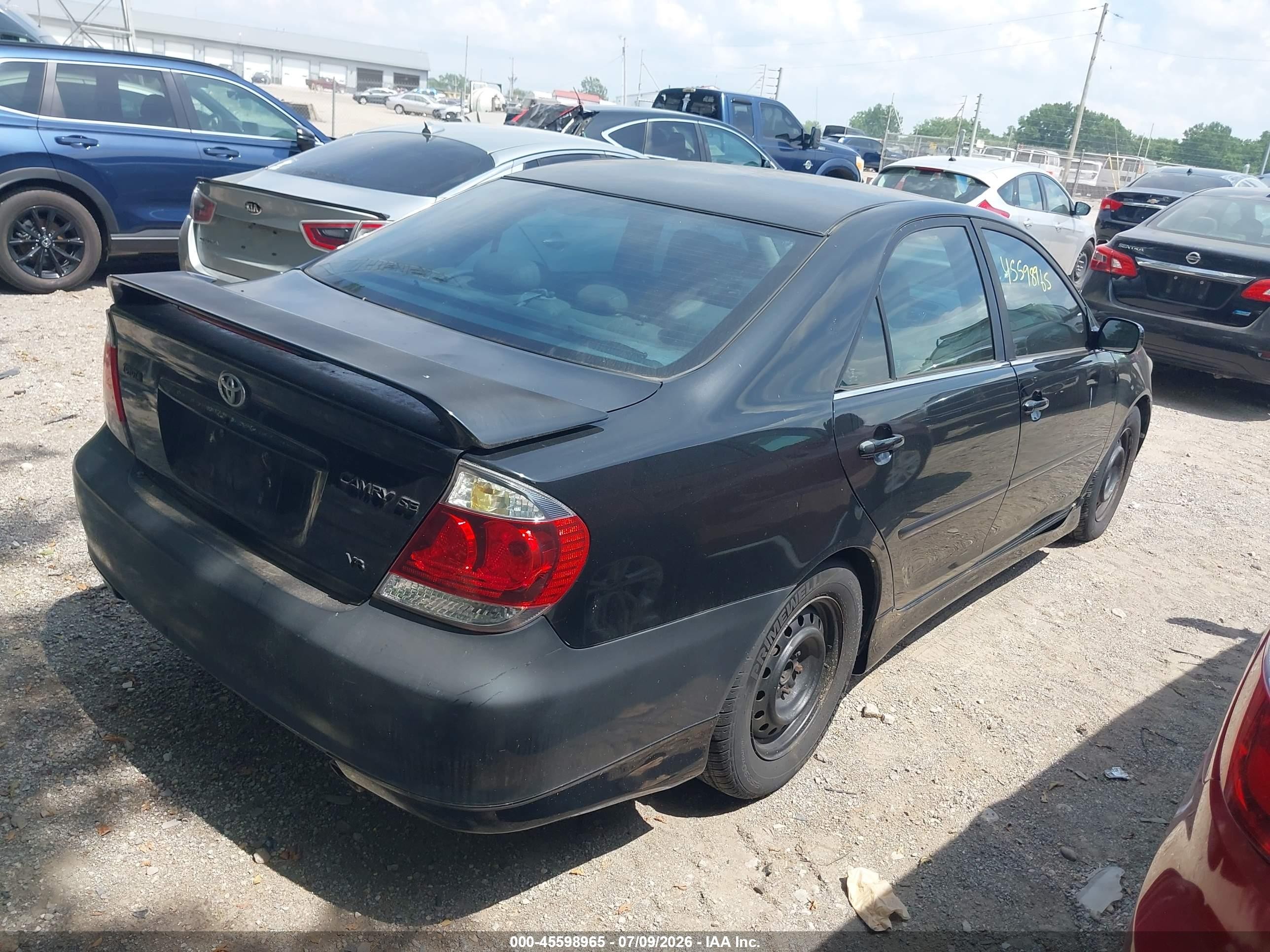2005 Toyota Camry Se V6 Black vin: 4T1BA30K05U073034